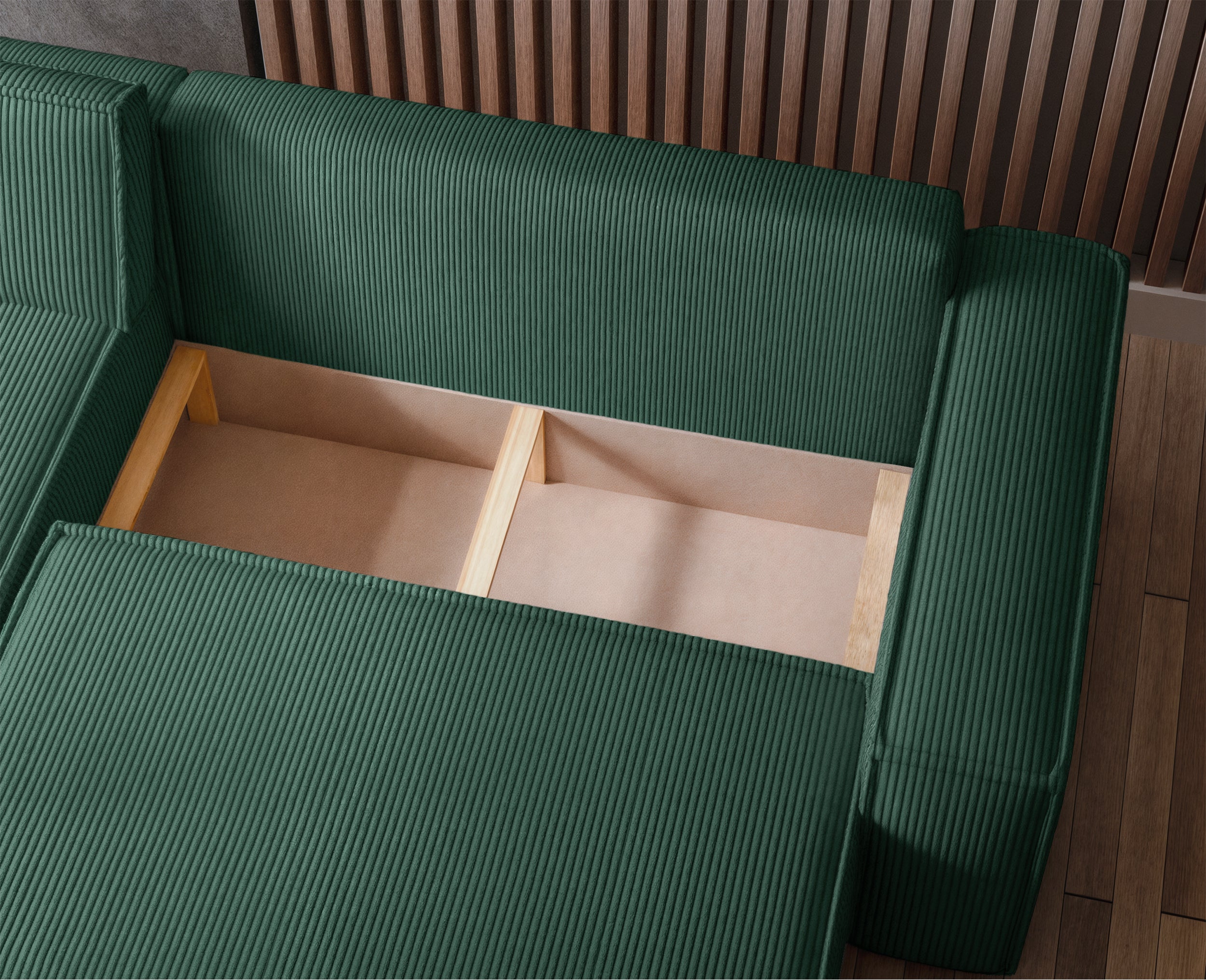 selsey-scarlo-ecksofa-mit-schlaffunktion-l-form-stauraum-dunkelgr-ner-cord image 4