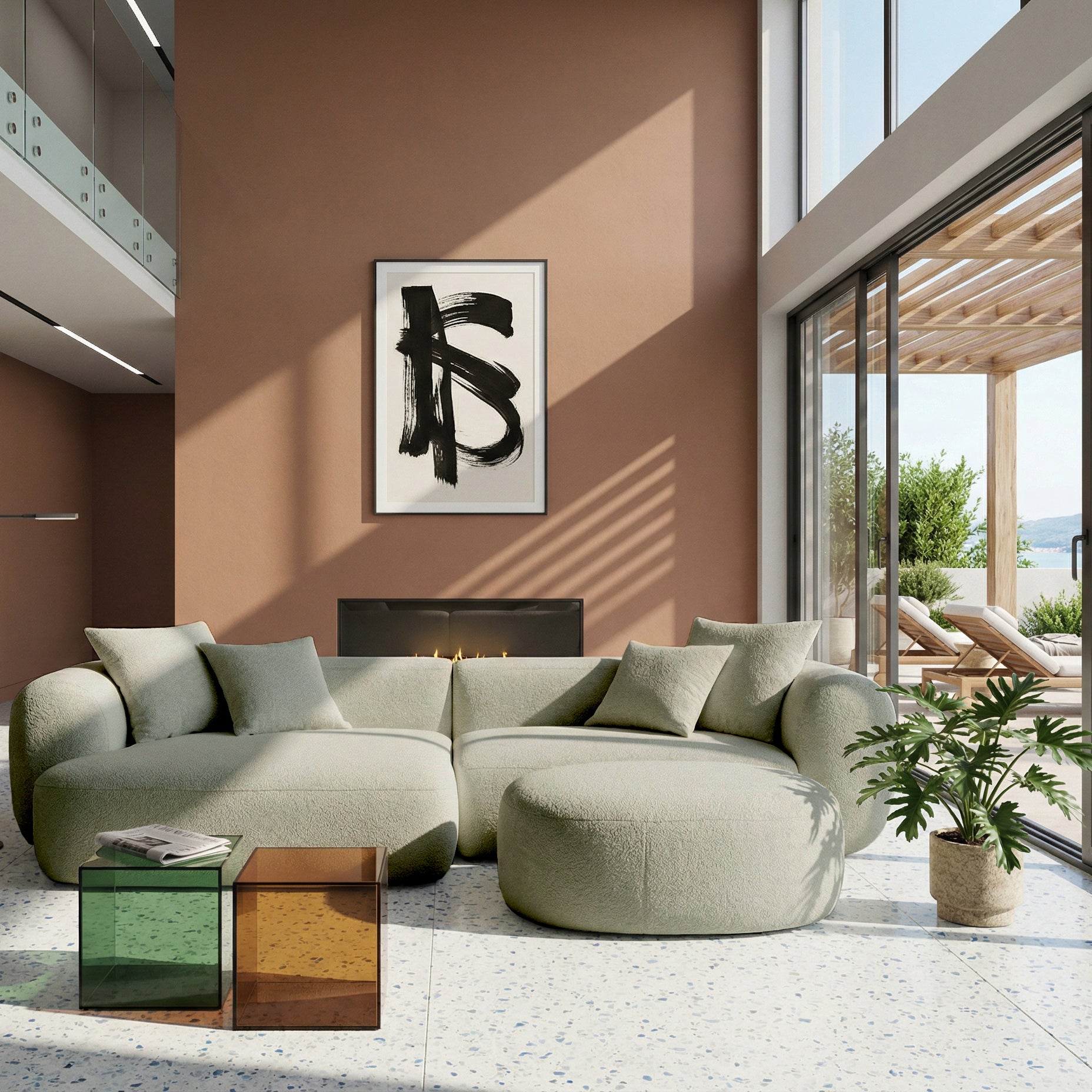 selsey-baomi-modulares-ecksofa-links-mit-pouf-salbeigr-n-chenille image 2