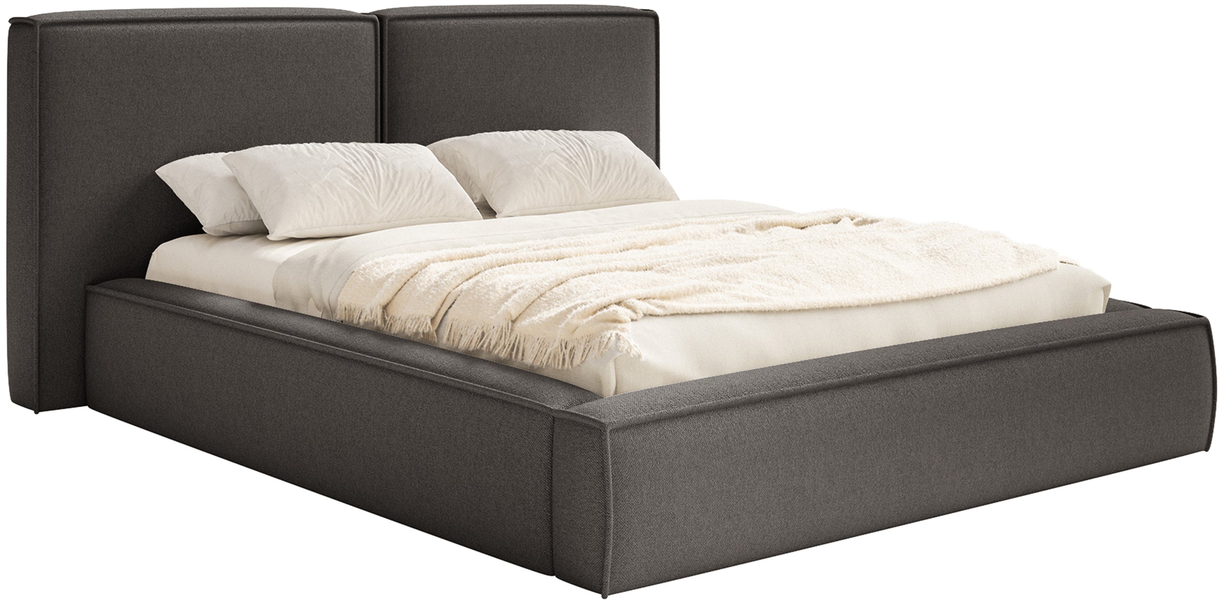 selsey-tilves-gepolstertes-bett-200x200-cm-mit-stauraum-metallrahmen-graphit-che image 1