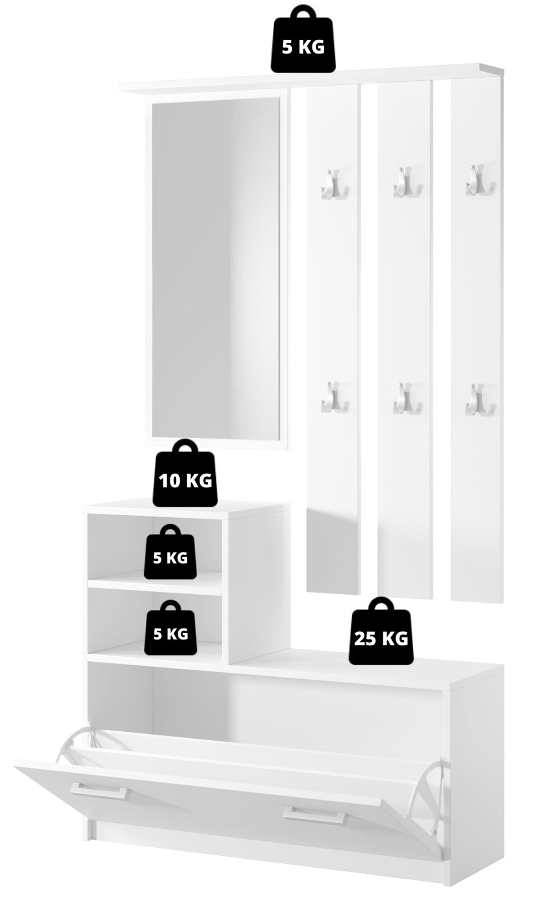 selsey-yesfir-flur-set-85-cm-mit-schuhschrank-kaschmir image 8