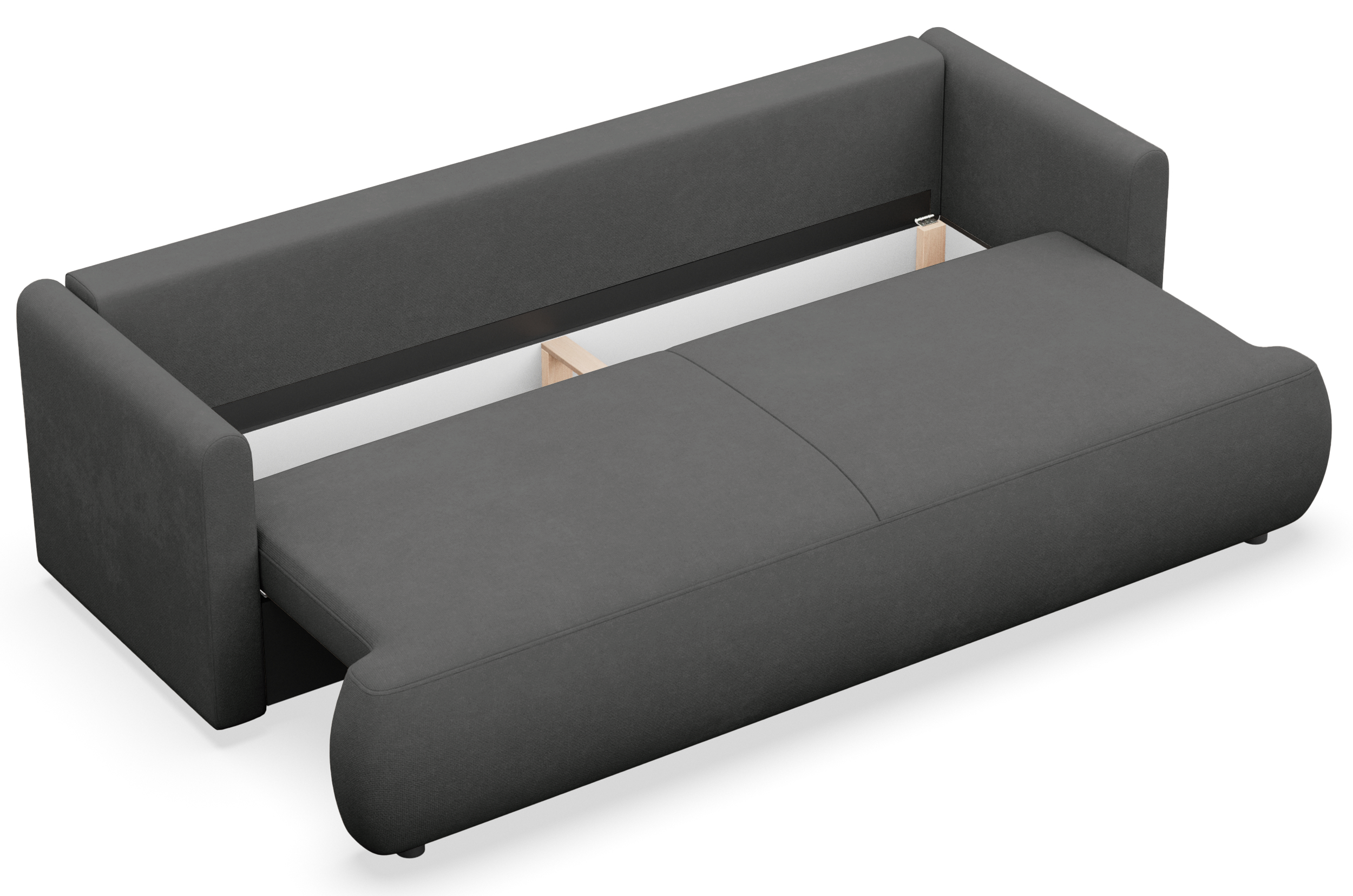 selsey-dreisitziges-schlafsofa-ovo-mini-mit-stauraum-dunkelgrauer-chenille-auskl image 3