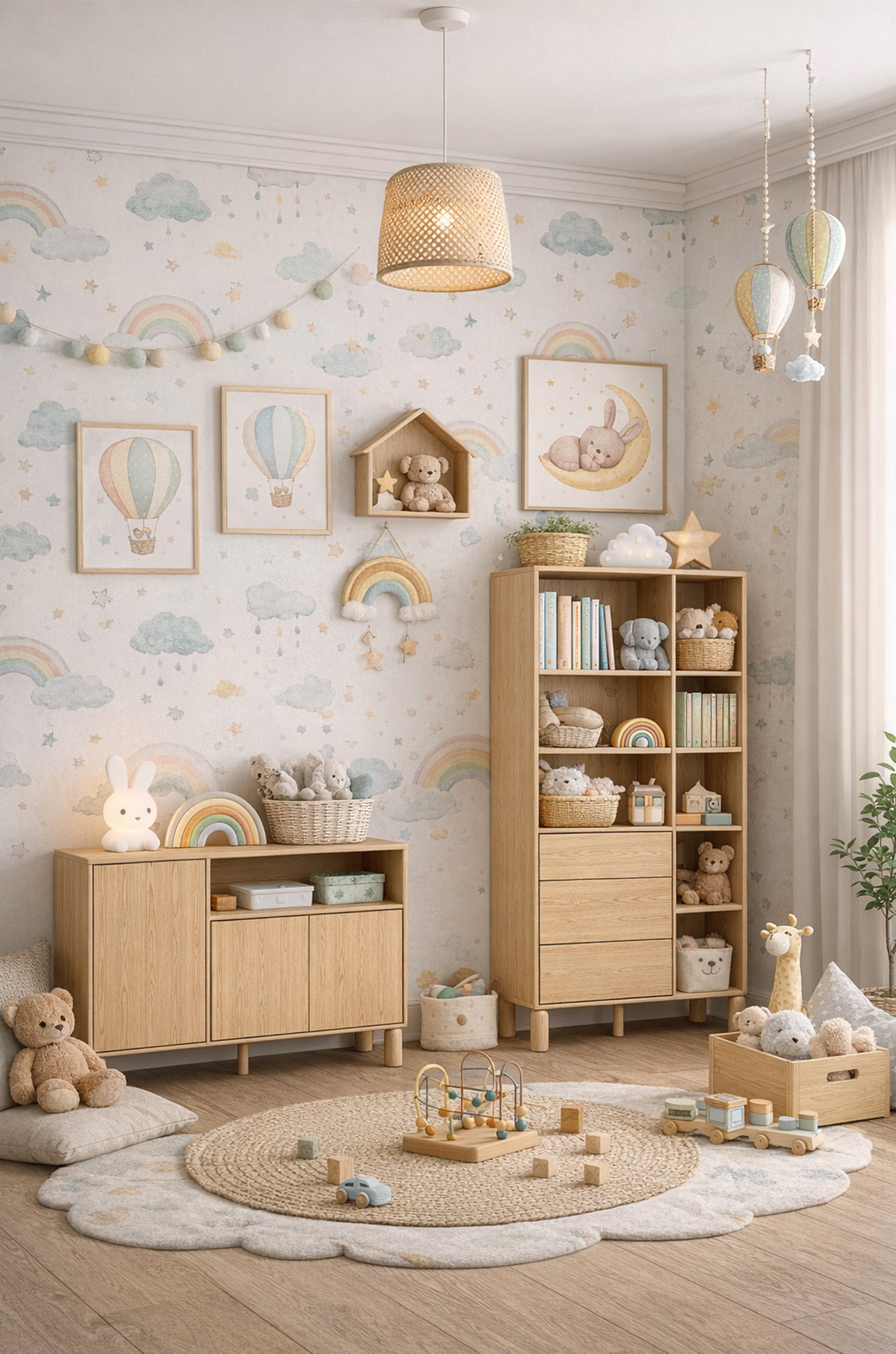 selsey-sanden-regal-110-cm-eiche-bookmatch-mit-drei-schubladen image 6