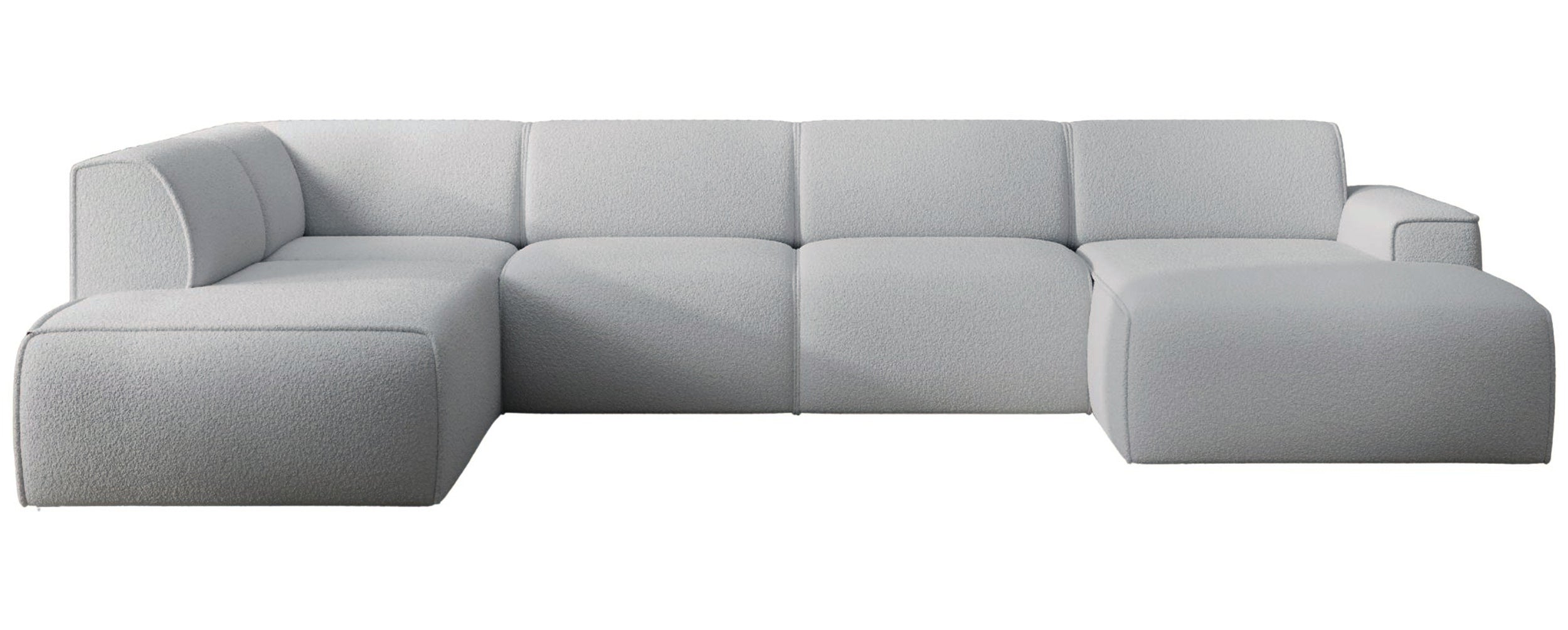selsey-bouvi-ecksofa-u-f-rmig-linksseitig-hellgrauer-boucl-stoff image 1