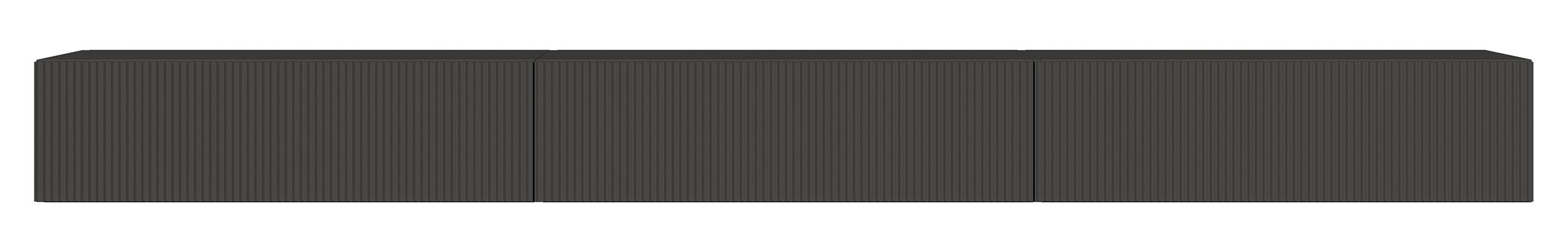 selsey-veldio-h-ngender-tv-schrank-300-cm-dreit-rig-geriffelte-front-schwarz-mat image 4