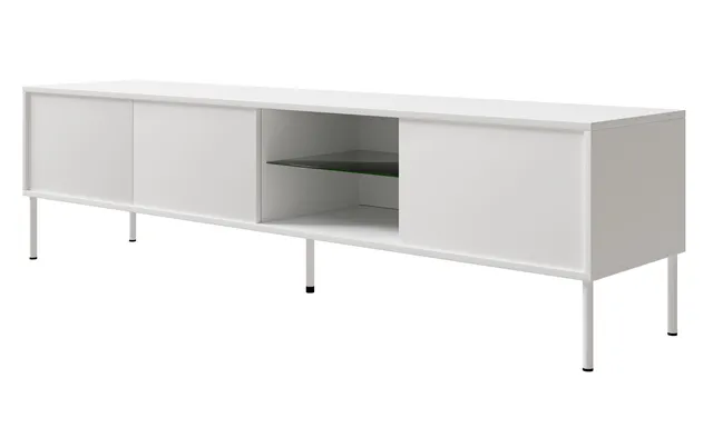 selsey-modity-dreht-riger-tv-schrank-175-cm-wei-mit-glasablage-und-beleuchtung image 1