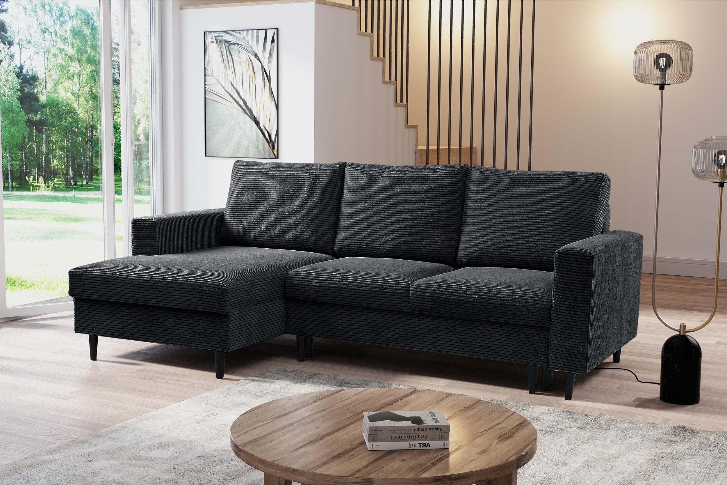 selsey-nalika-ecksofa-mit-schlaffunktion-l-form-linksseitig-dunkelgrau-cord-mit- image 2