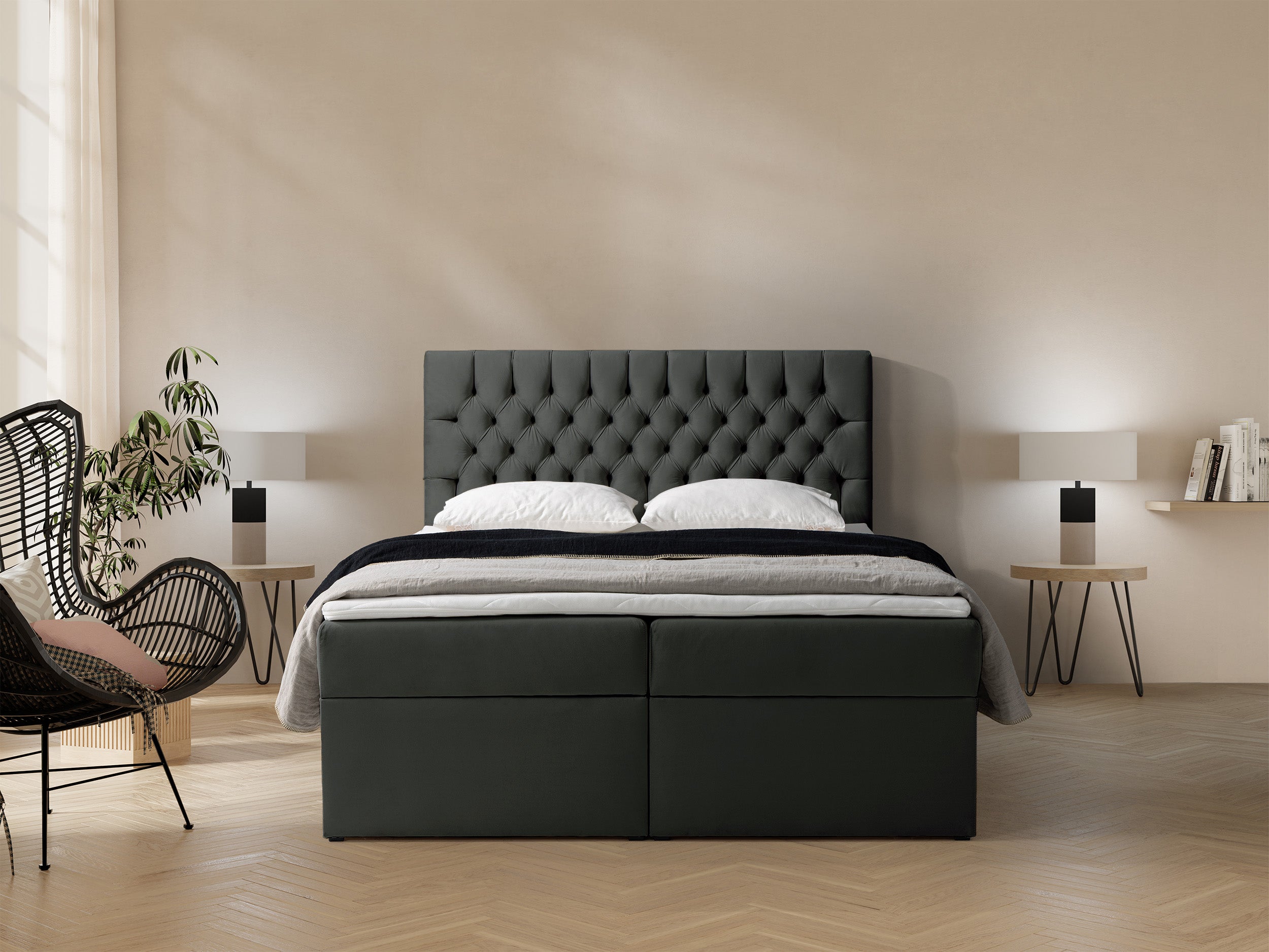selsey-daissy-kontinentalbett-160x200-cm-mit-stauraum-und-topper-dunkelgrauer-sa image 2