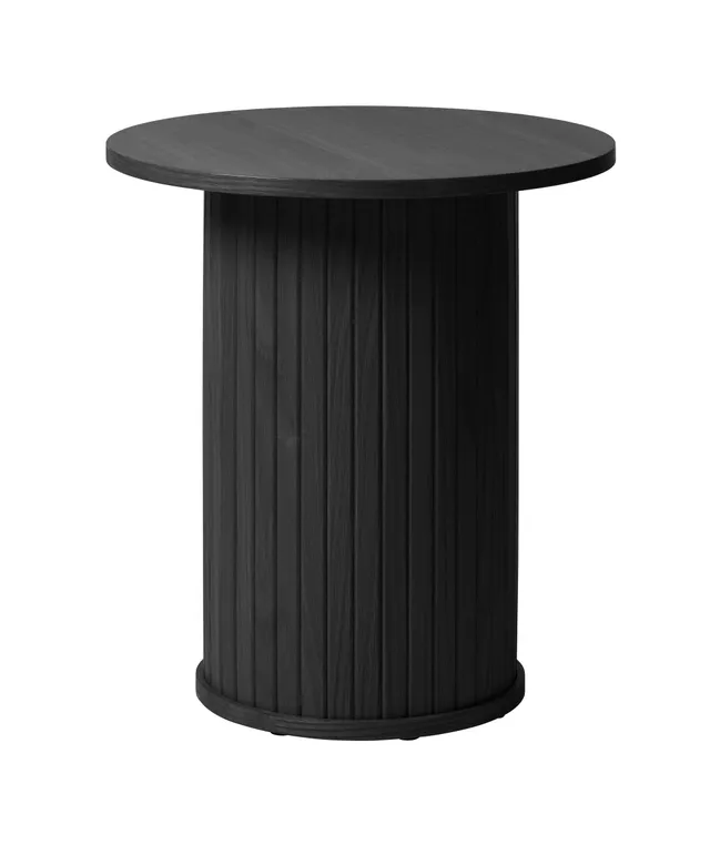 selsey-gativel-runder-couchtisch-50-cm-lamellen-eiche-schwarz image 1