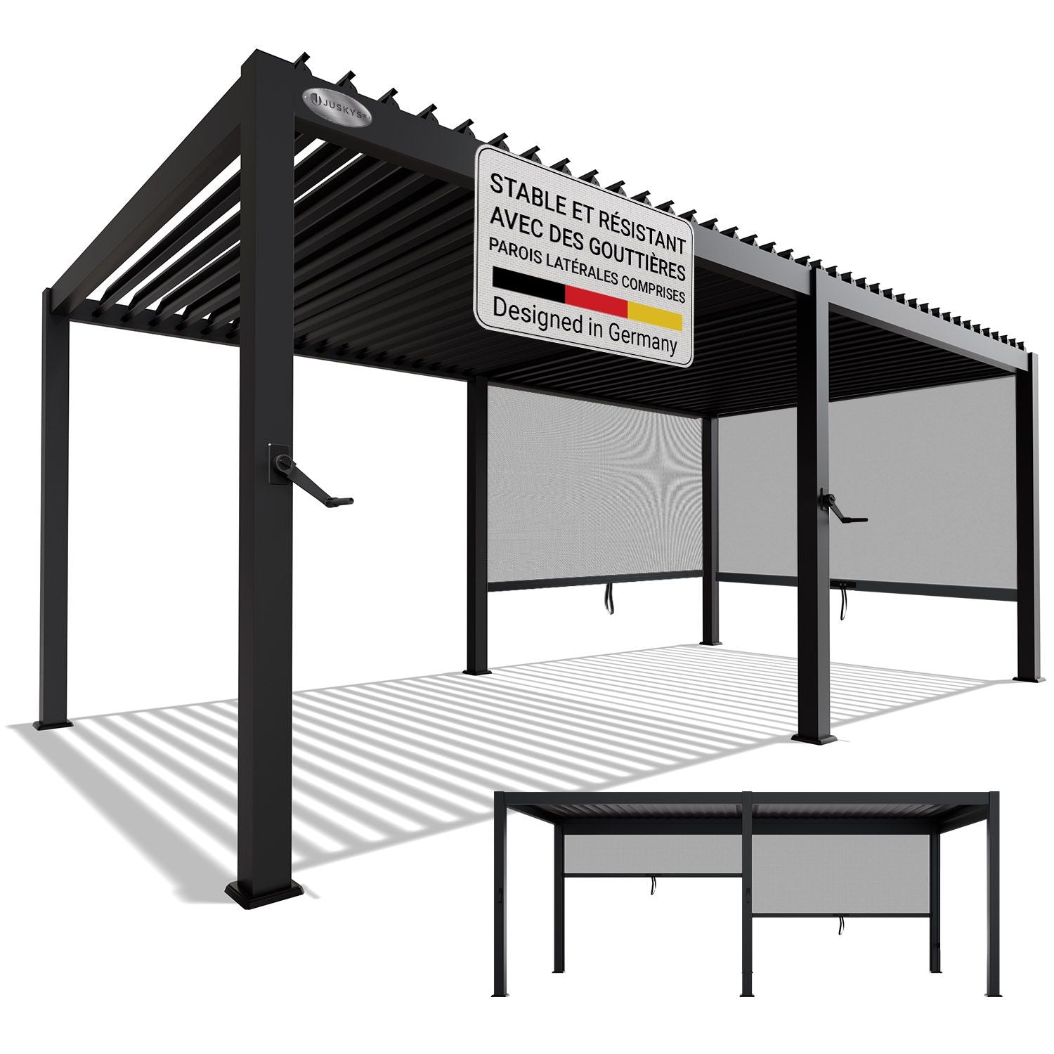 juskys-lamellendach-tahiti-3-x-5-9-m-pergola-inkl-2x-seitenwand-3-m-anthrazit image 8