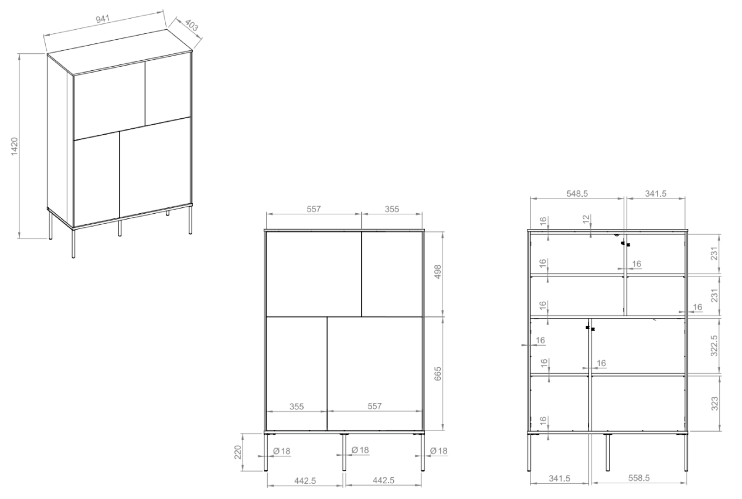 selsey-bellezo-viert-rige-kommode-95-cm-creme-mit-push-open image 7