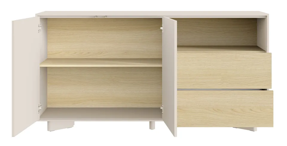 selsey-distria-zweit-rige-kommode-156-cm-mit-schubladen-kaschmir-vicenza-eiche image 1