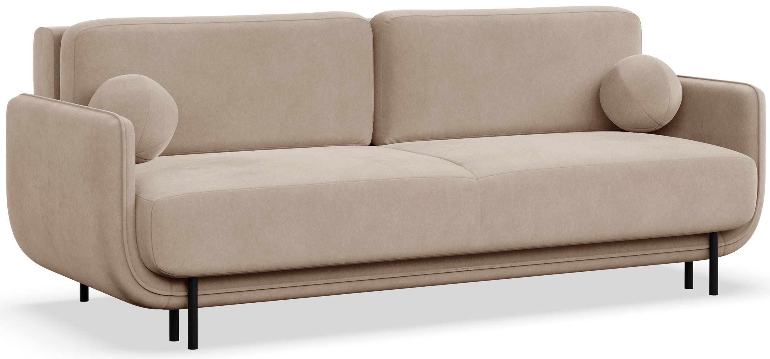 selsey-ovals-dreisitzer-schlafsofa-aus-samt-beige-ausklappbar image 6