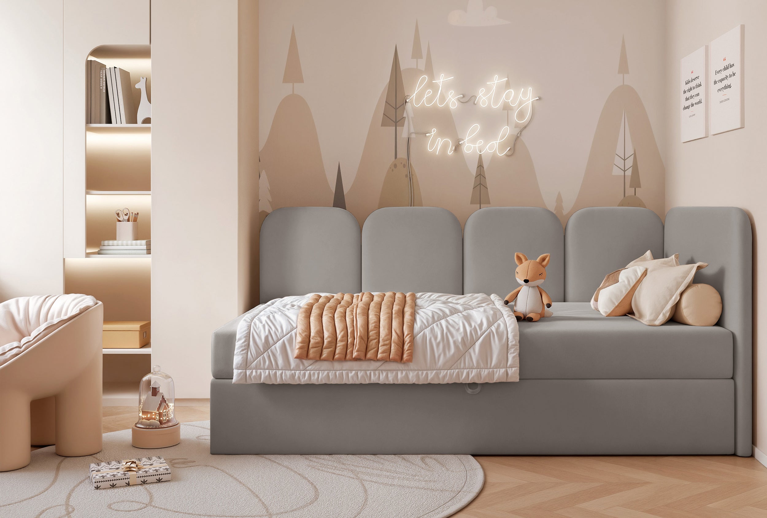 selsey-nubini-jugendbett-90x200-cm-rechtsseitig-mit-stauraum-grauer-velours-wass image 4