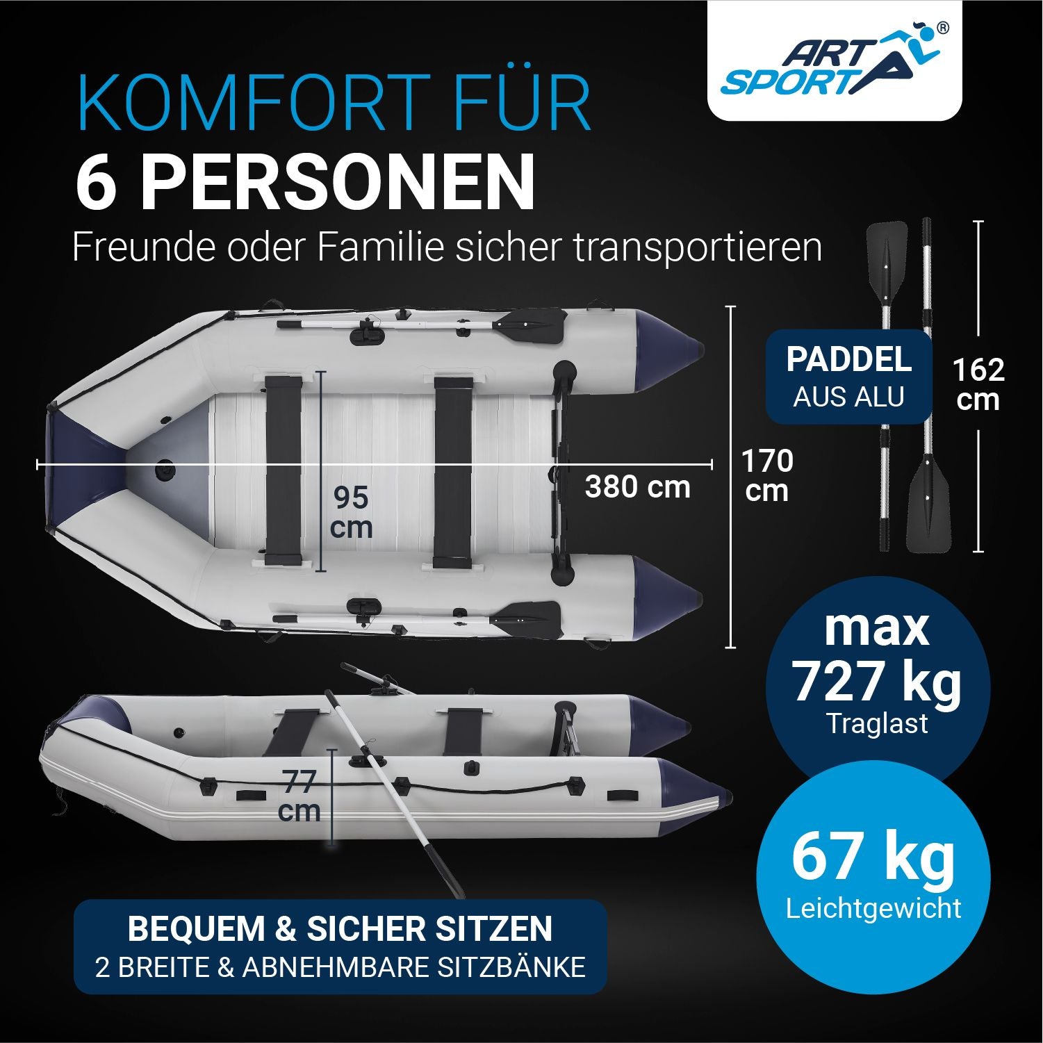 juskys-schlauchboot-3-80-m-aufblasbar-komplett-set-mit-2-sitzb-nken-f-r-6-person image 6