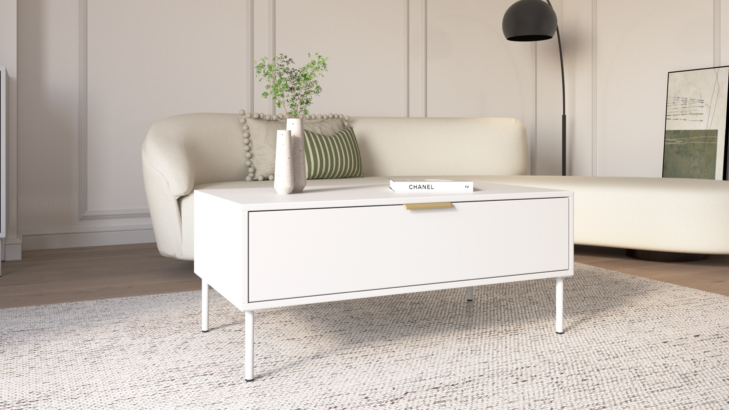 selsey-vena-couchtisch-100x50-cm-mit-schublade-wei image 4