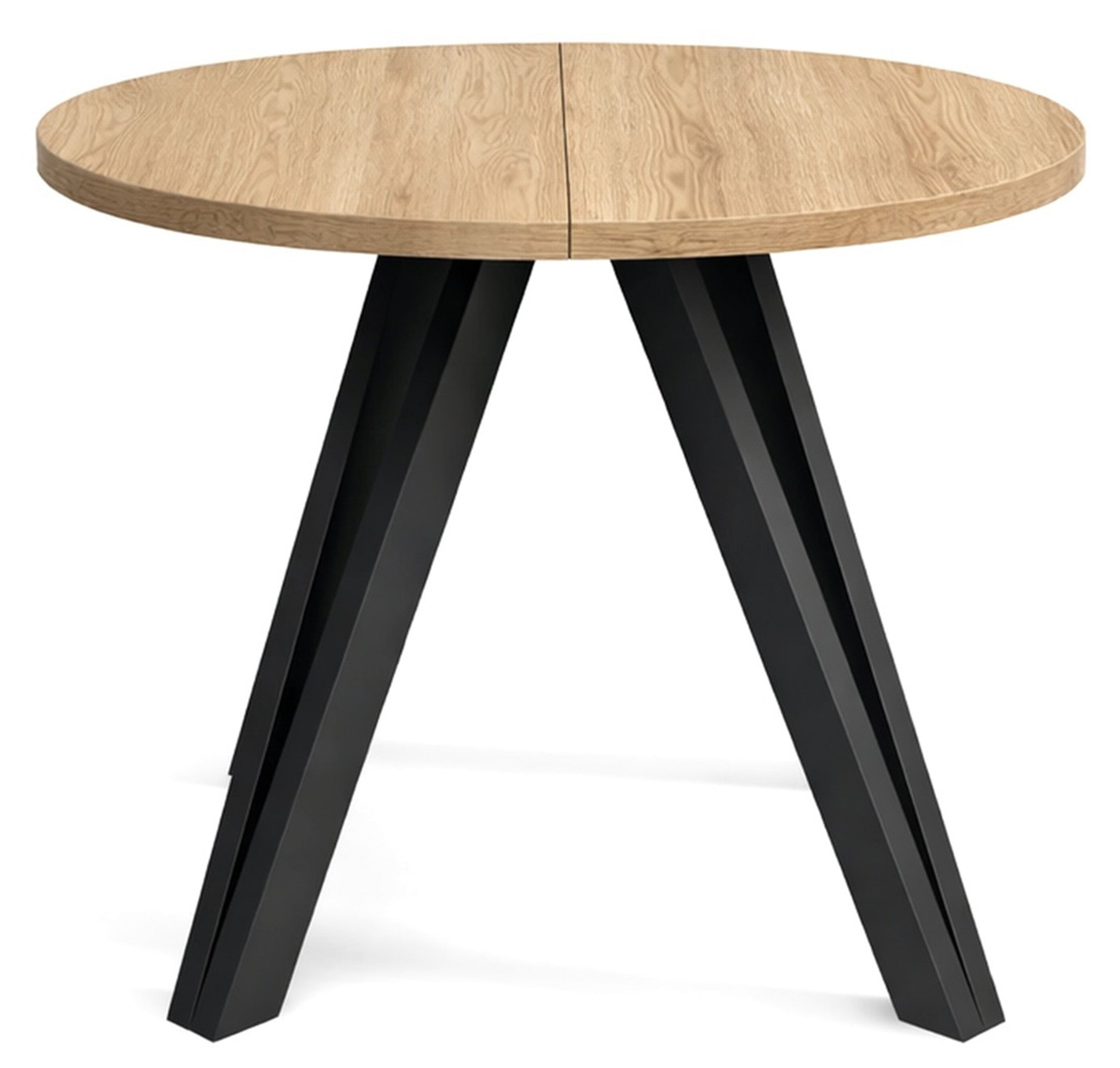 selsey-osenness-ausziehbarer-esstisch-100-180x100-cm-cremona-eiche-schwarze-bein image 1