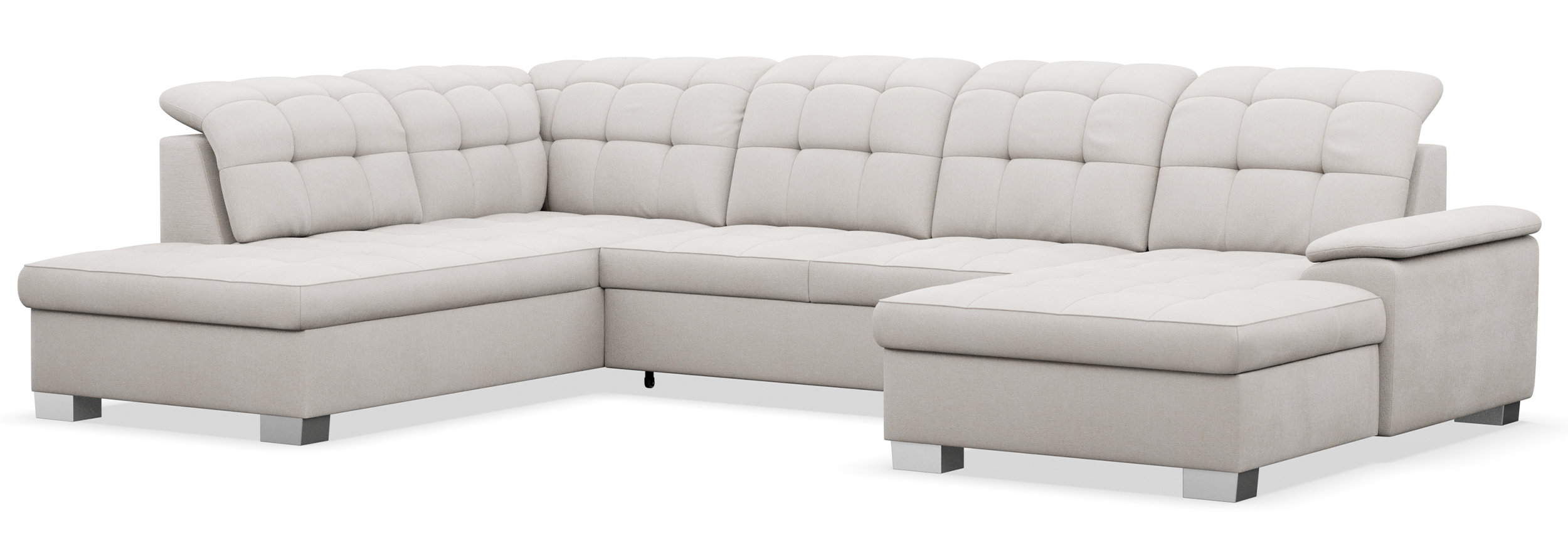 selsey-jamaal-ecksofa-u-f-rmig-rechts-mit-schlaffunktion-und-stauraum-cremefarbe image 4