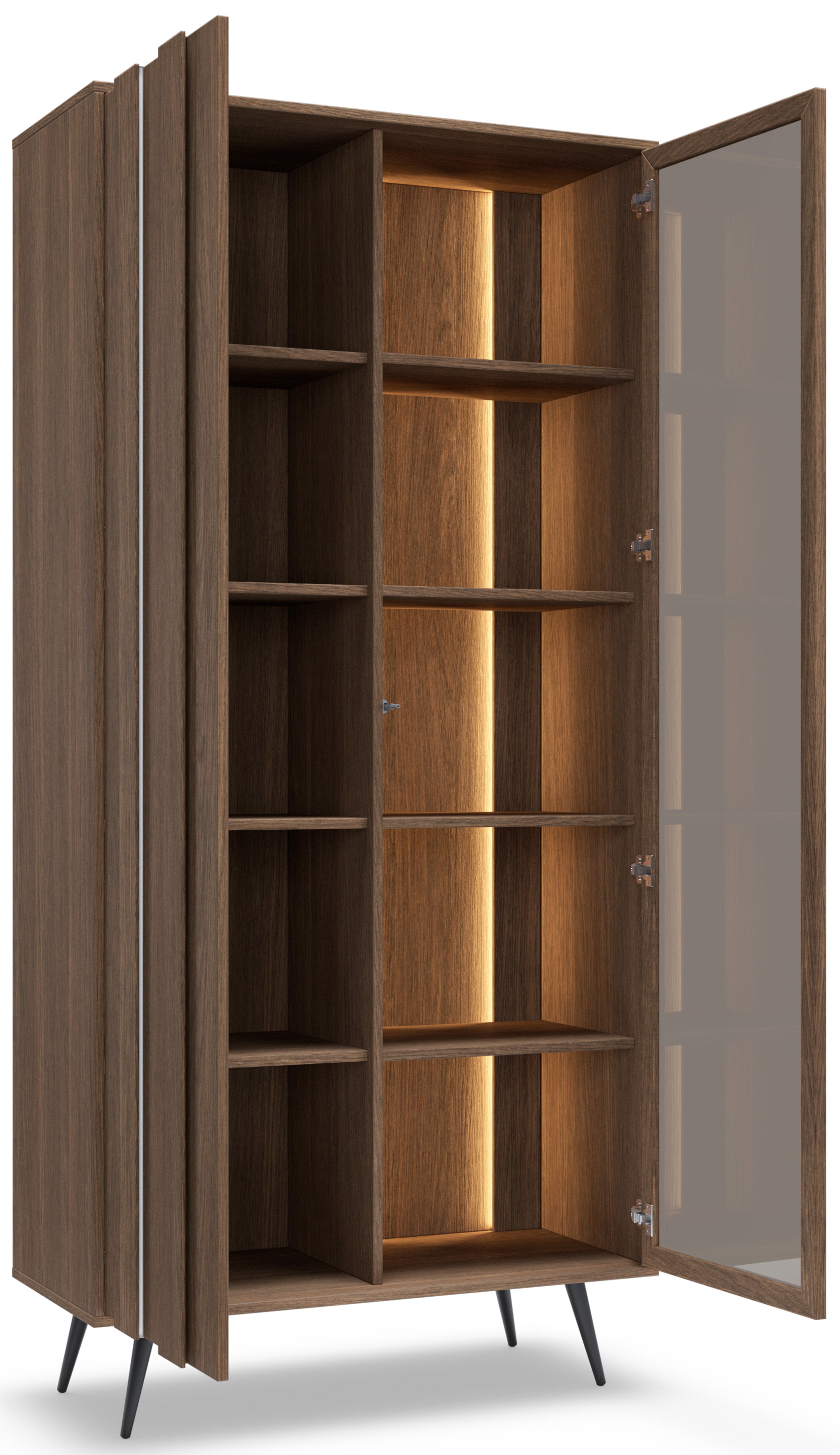 selsey-amaro-zweifl-gelige-vitrine-94-cm-eiche-dunin-mit-led-beleuchtung image 3