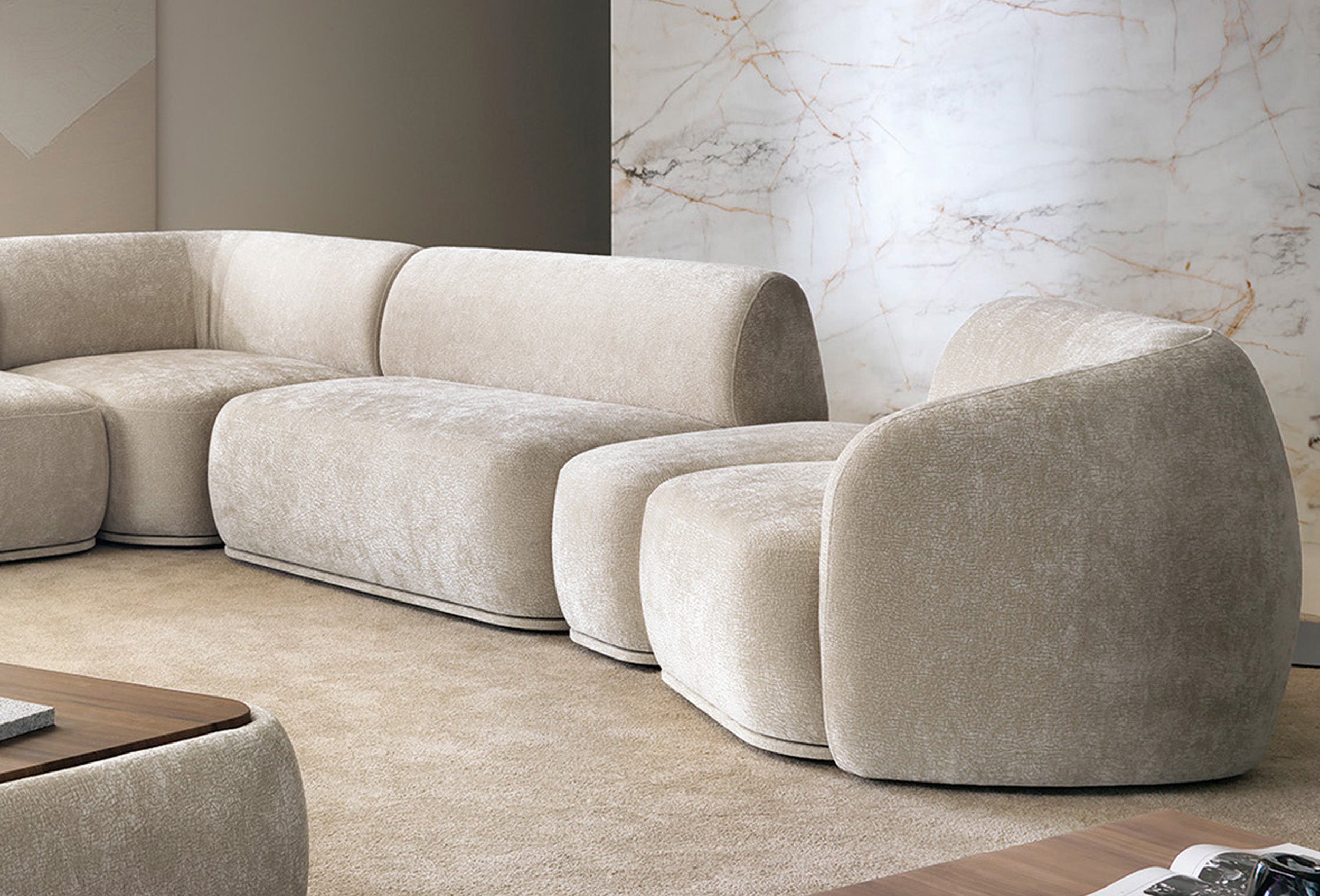 selsey-bommo-modulares-dreieckiges-hocker-pouf-grau-beige-chenille image 4