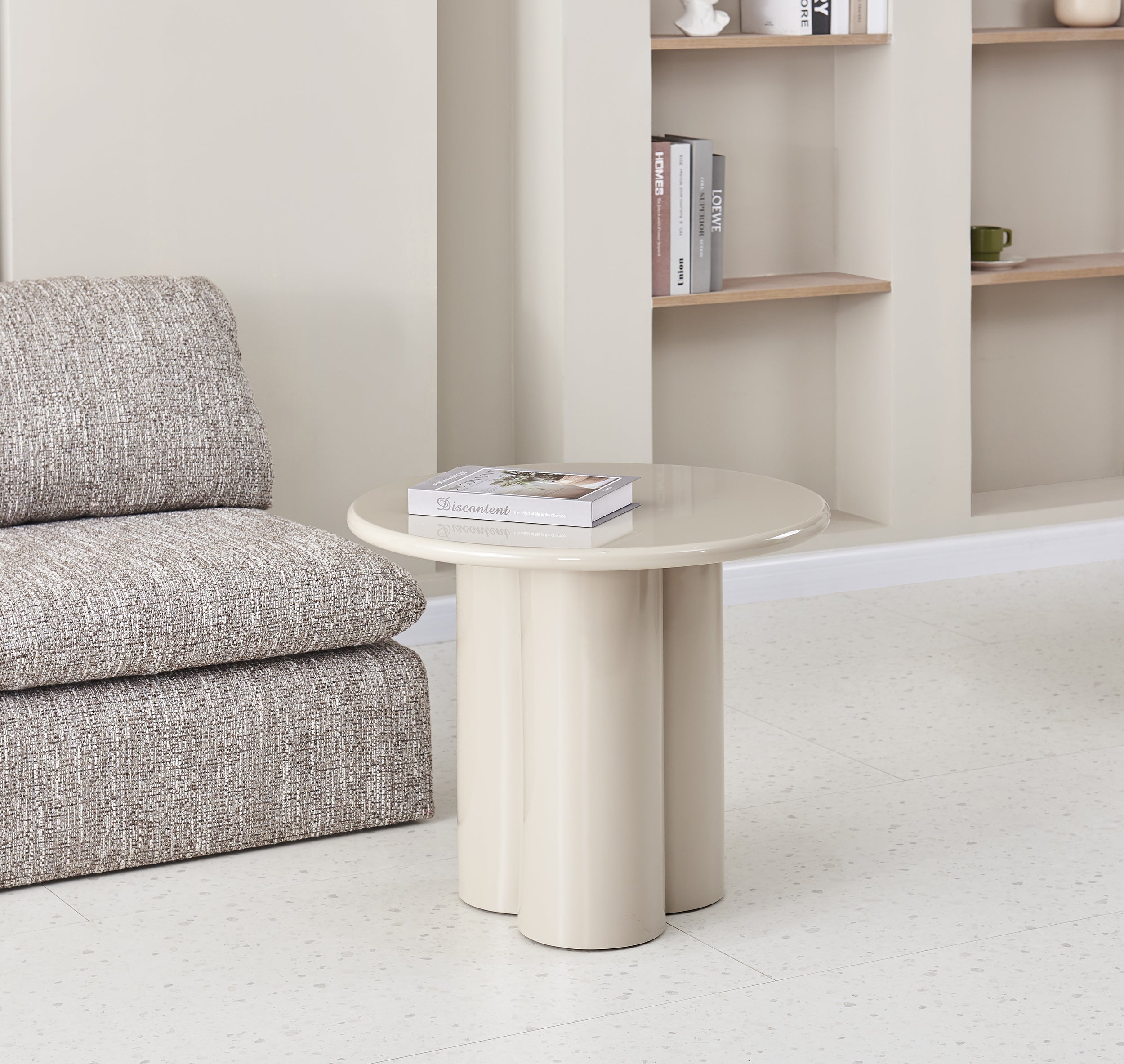 selsey-loccoli-couchtisch-rund-60-cm-hellbeige-hochglanz image 2