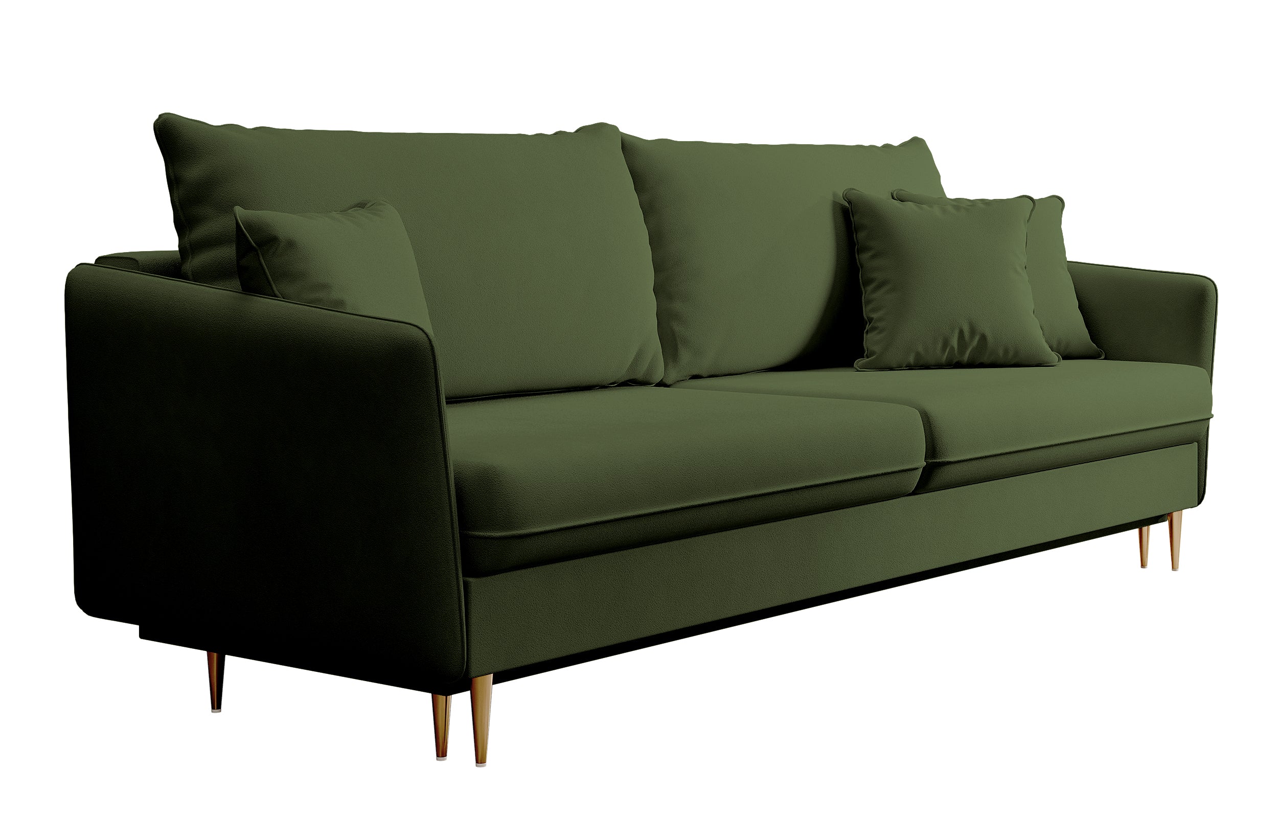 selsey-volio-dreisitziges-schlafsofa-olivgr-ner-samt-ausklappbar-wasserabweisend image 6