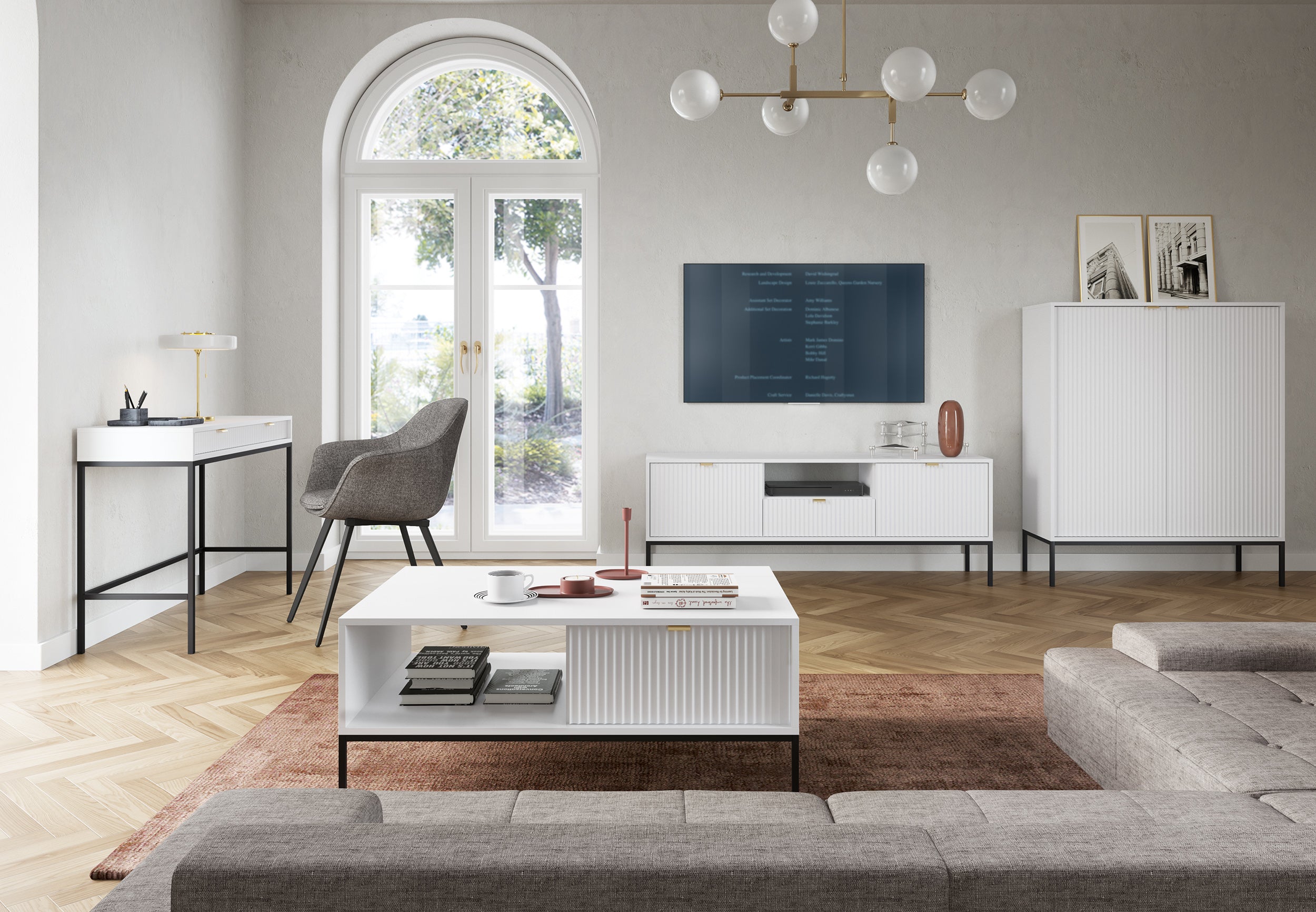 selsey-vellore-couchtisch-104x68-cm-wei-mit-geriffelter-front-und-goldenem-griff image 6