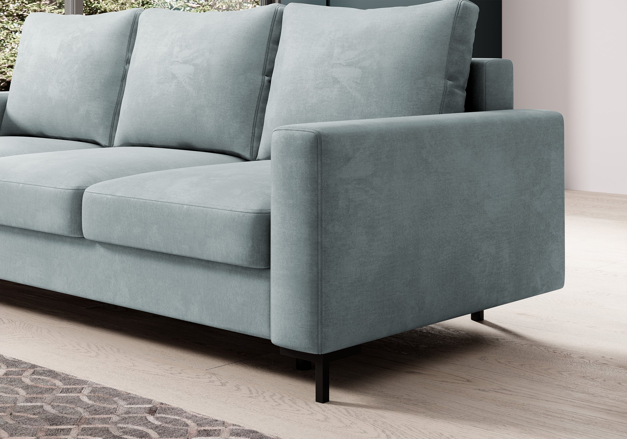 selsey-mokpeo-3-sitzer-schlafsofa-mit-stauraum-grau-samt image 4