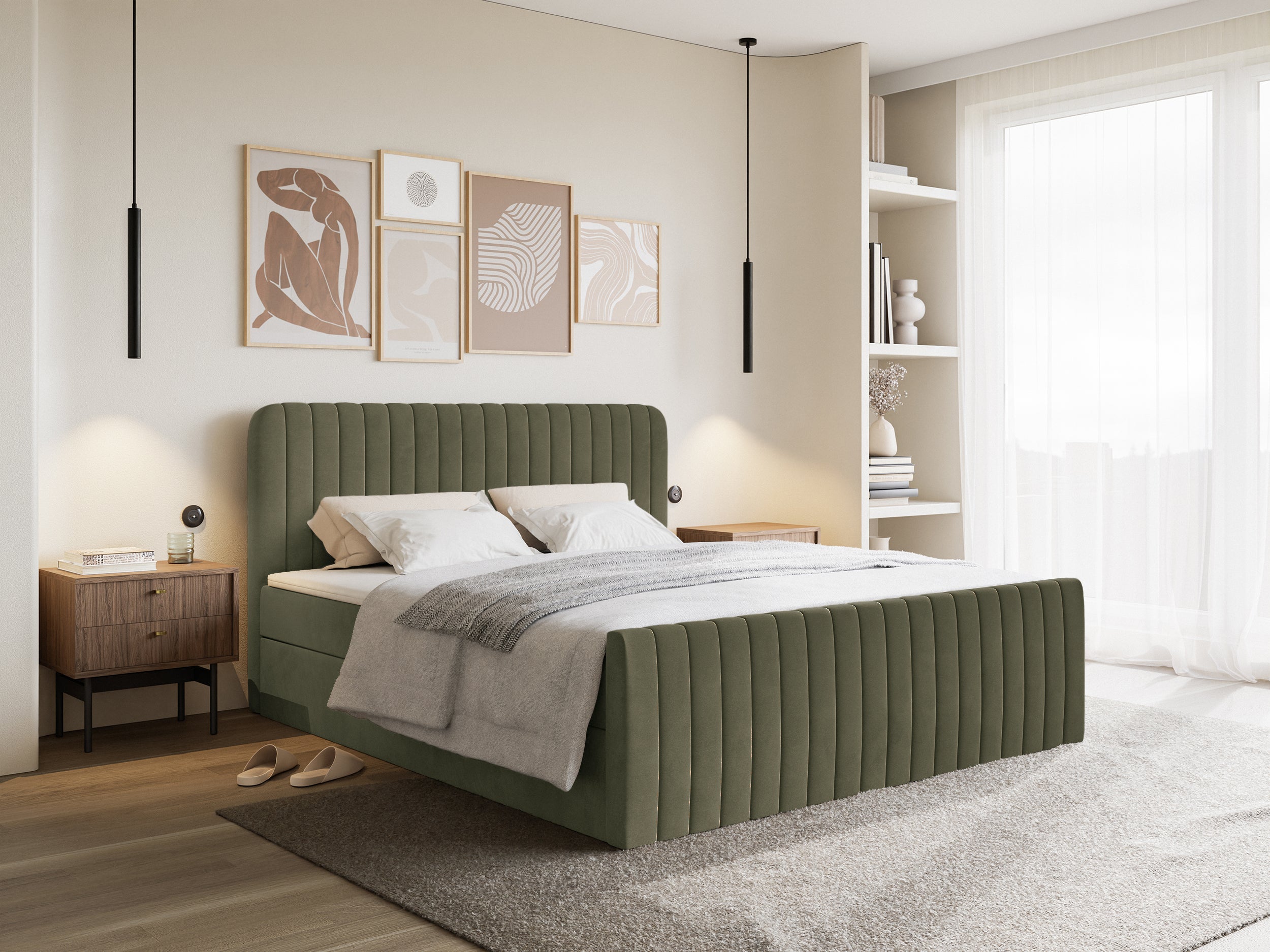 selsey-saliano-kontinentales-bett-140x200-cm-mit-stauraum-und-topper-olivgr-ner- image 2