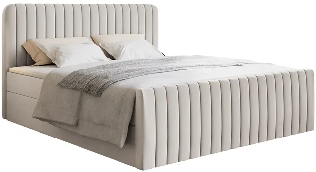 selsey-saliano-boxspringbett-160x200-cm-mit-bettkasten-und-topper-hellbeige-chen image 1