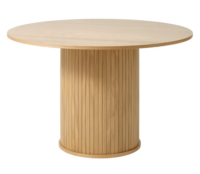 selsey-gativel-runder-tisch-120-cm-lamellen-eiche-natur-mit-runder-basis image 1