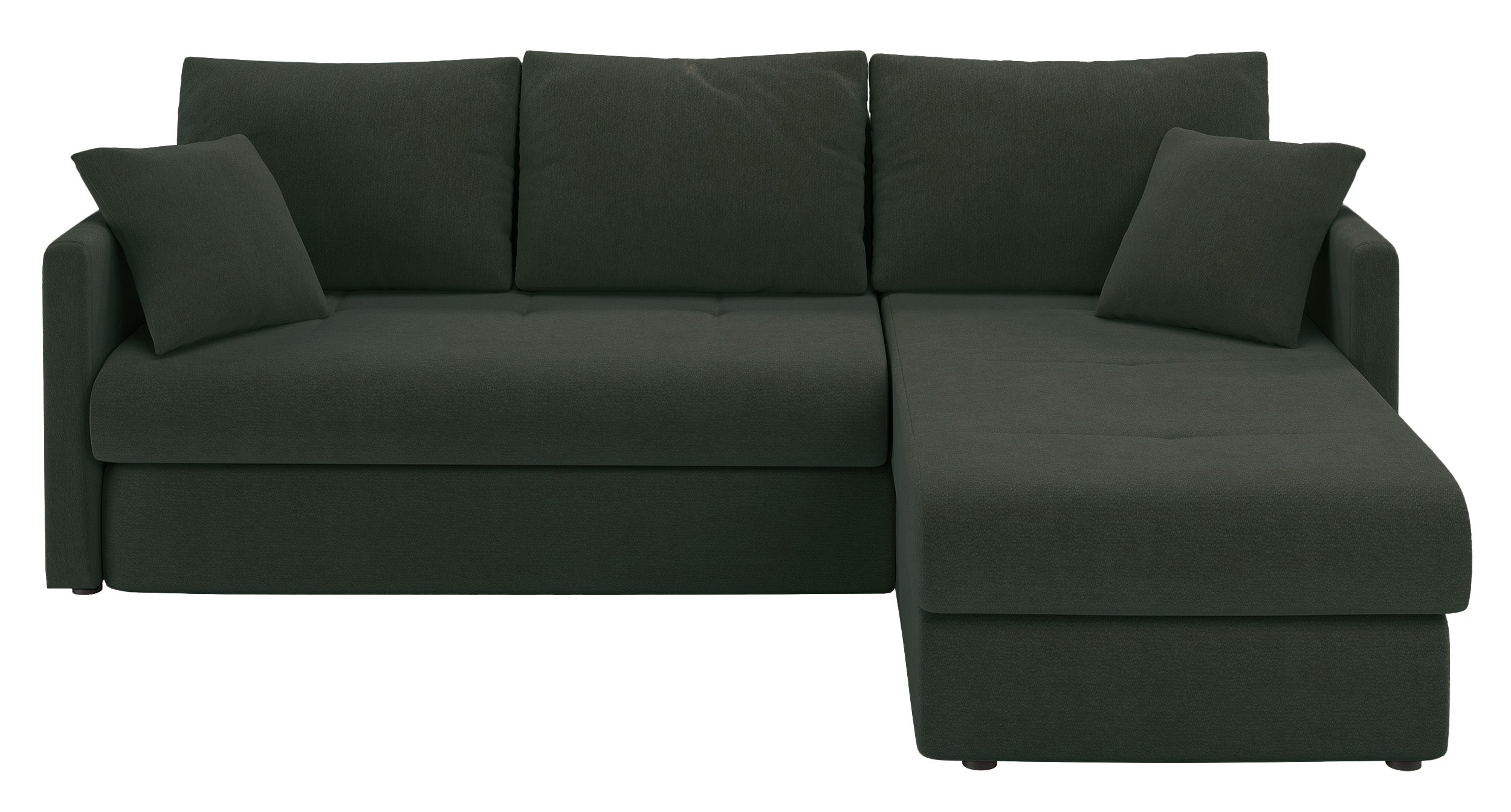 selsey-lorro-eckcouch-l-form-universell-mit-schlaffunktion-dunkelgr-ner-chenille image 1