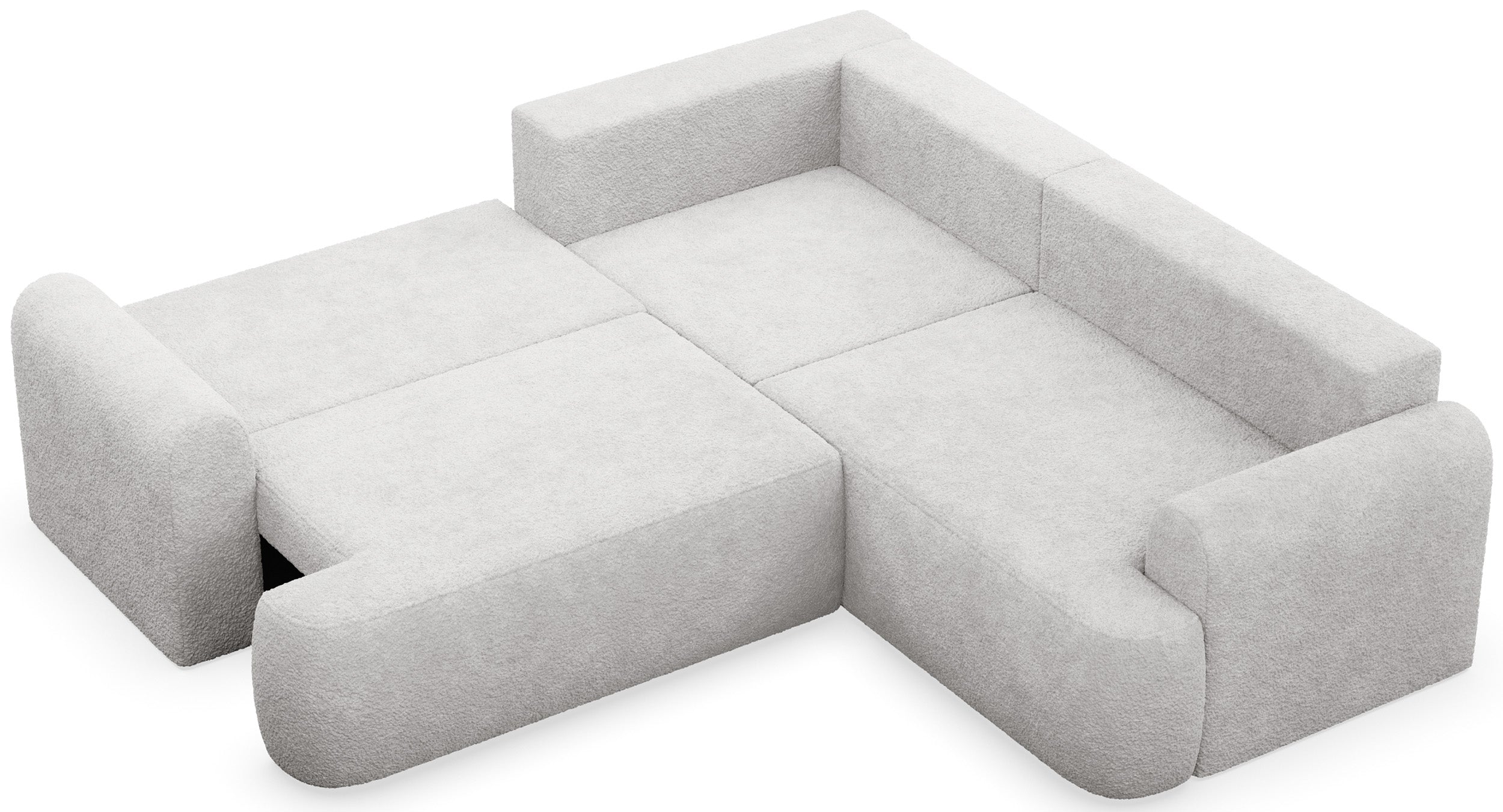 selsey-ovo-ecksofa-l-f-rmig-mit-schlaffunktion-hellgrauer-boucl-bettkasten image 3