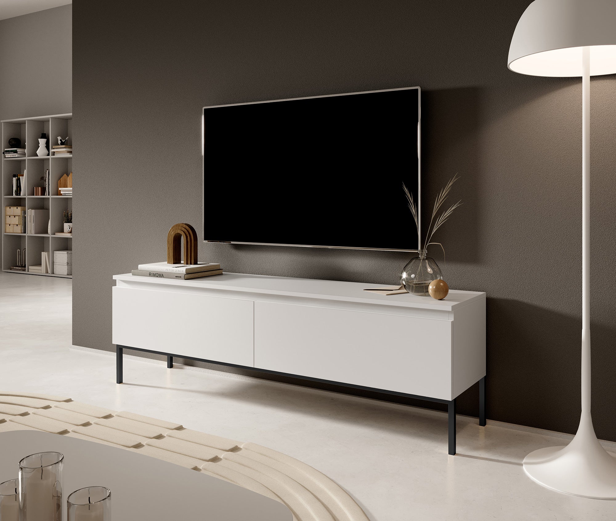 selsey-bemmi-tv-schrank-150-cm-wei-mit-schwarzen-beinen image 3