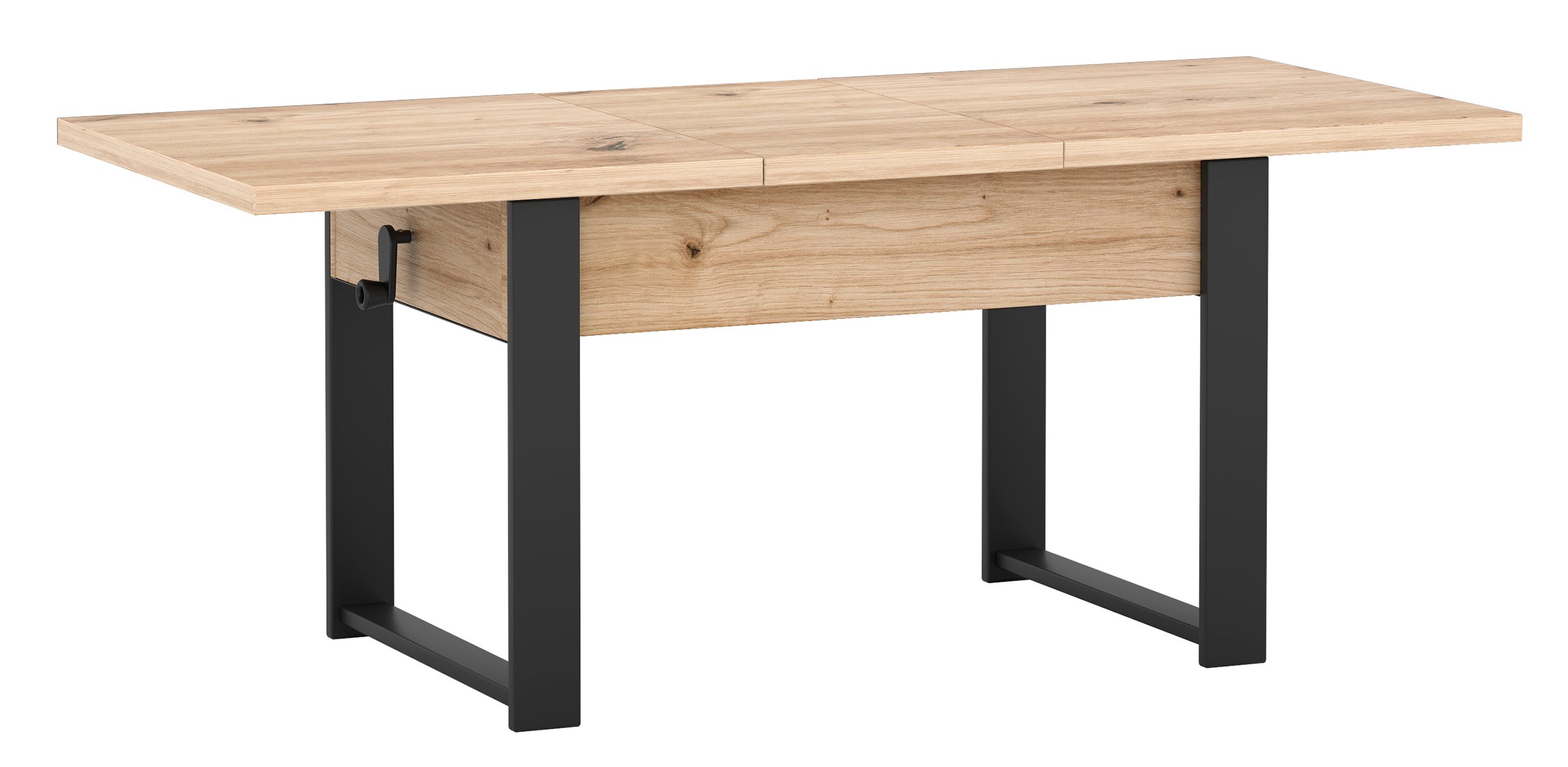 selsey-hugo-ausziehbarer-couchtisch-120-157-x67-cm-artisan-eiche-mit-schwarzen-b image 4