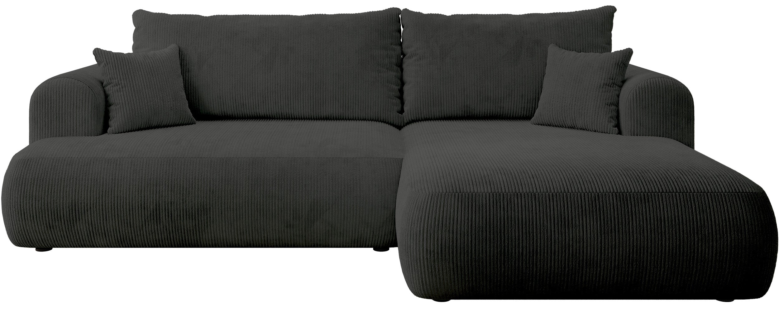 selsey-ovo-cord-ecksofa-mit-schlaffunktion-l-form-rechts-mit-stauraum-dunkelgrau image 1