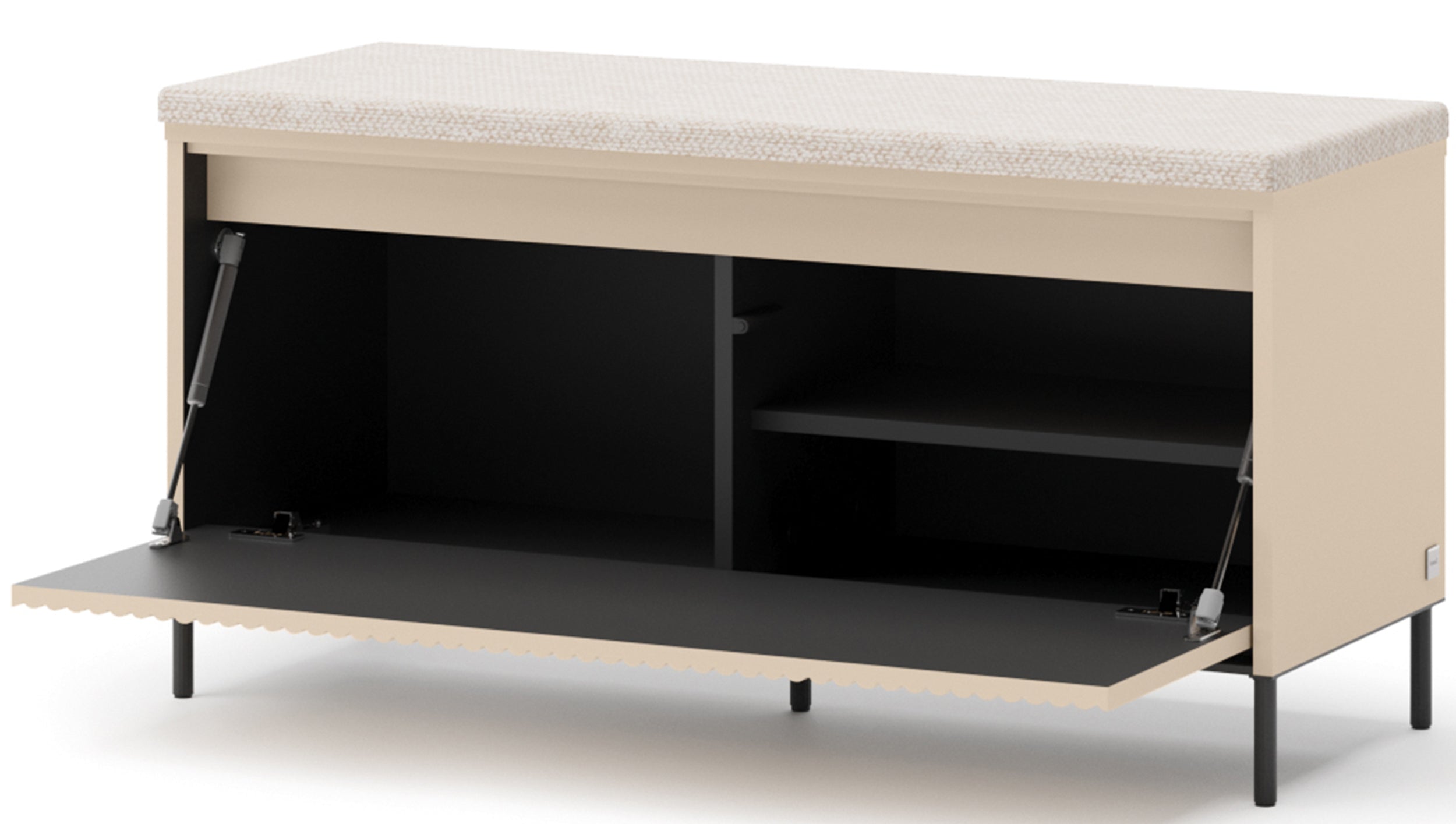 selsey-trend-schuhschrank-mit-sitzbank-und-beleuchtung-101-cm-sandbeige-schwarz- image 5