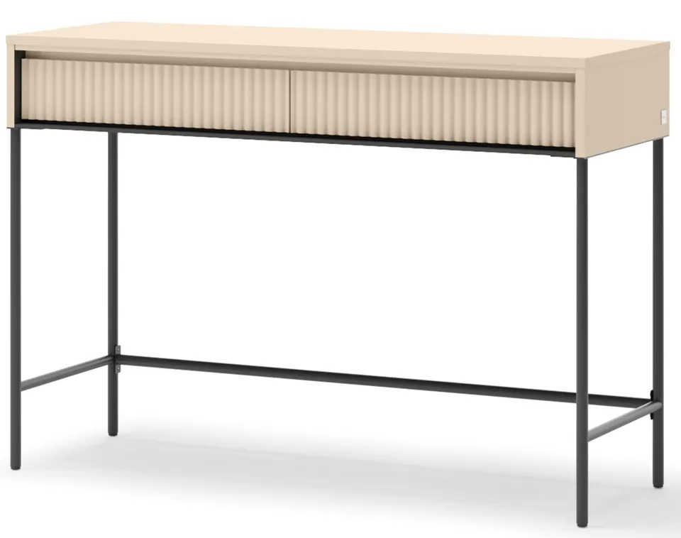 selsey-trend-schminktisch-mit-beleuchtung-112-cm-geriffelte-fronten-sandbeige-sc image 1