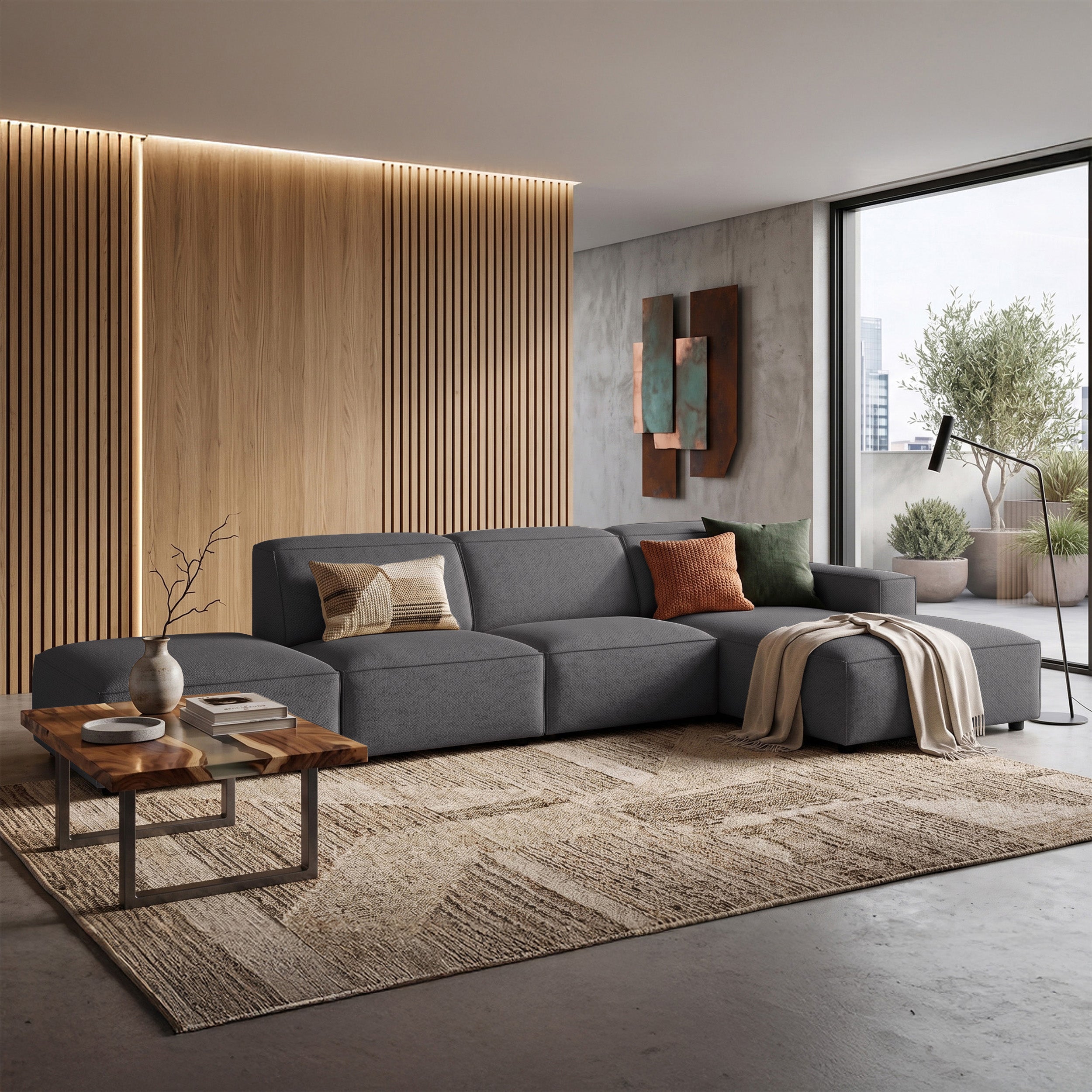 selsey-sellmo-modulares-ecksofa-l-f-rmig-rechts-mit-hocker-dunkelgrauer-hydropho image 2