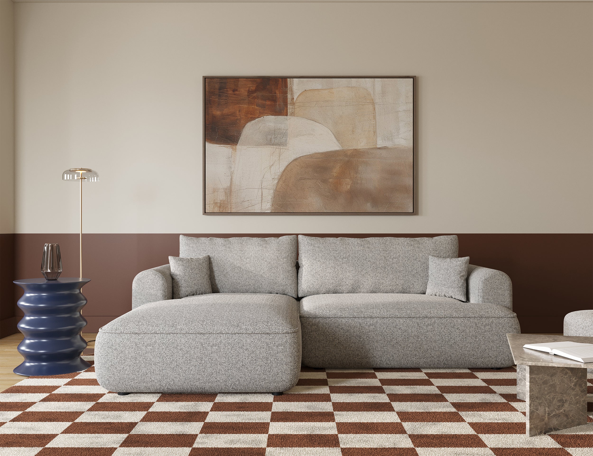 selsey-ovo-ecksofa-l-form-links-mit-schlaffunktion-grau-beige-geflecht image 2