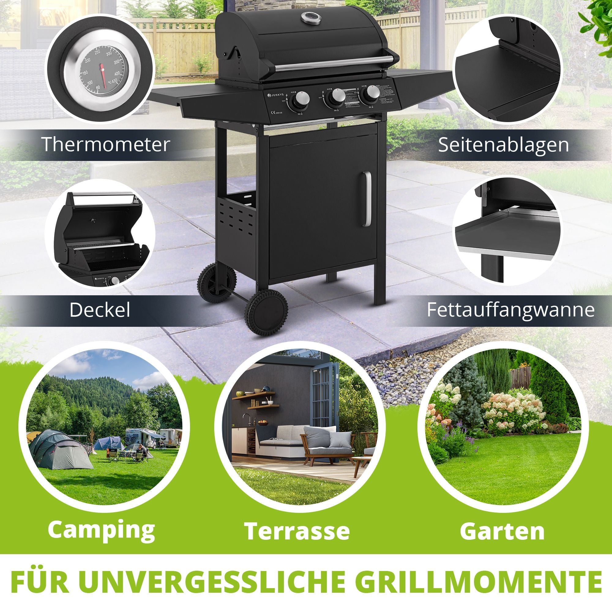 juskys-bbq-gasgrill-louisiana-3-brenner-grillwagen-mit-plane image 4