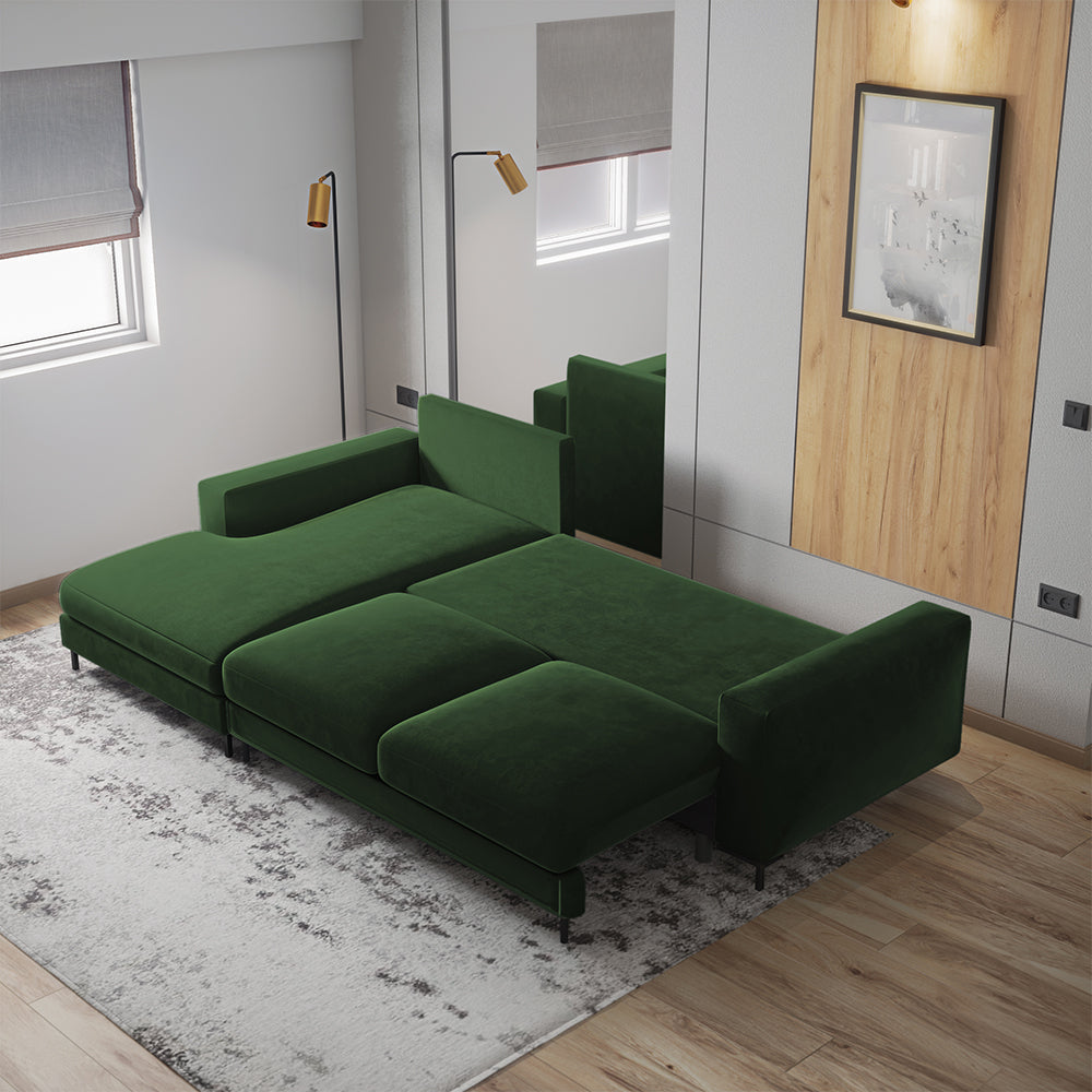 selsey-mokpeo-ecksofa-mit-schlaffunktion-l-form-2x-stauraum-samt-flaschengr-n-li image 4