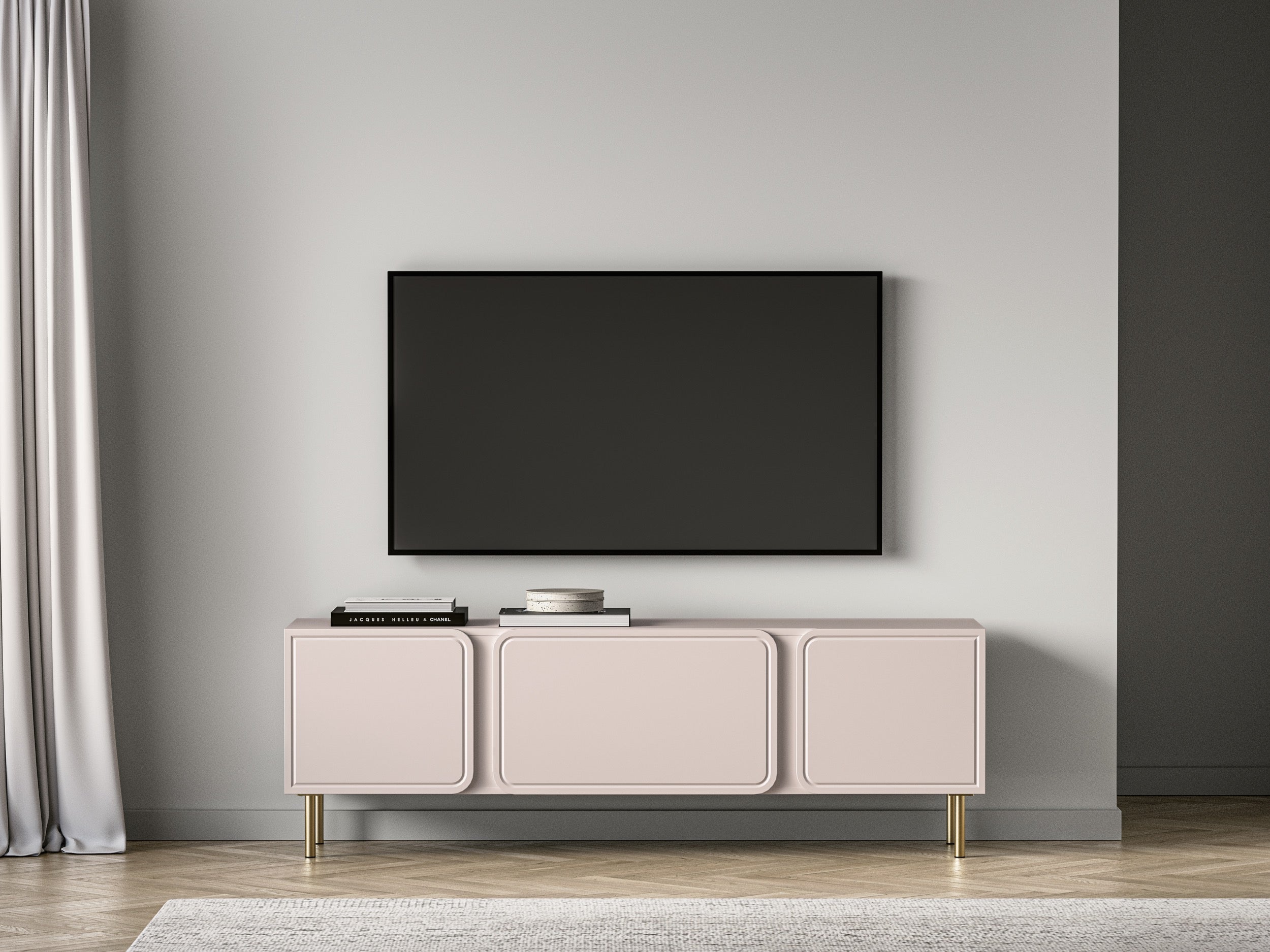 selsey-loppa-rtv-kommode-160-cm-kaschmir-mit-klappe image 2