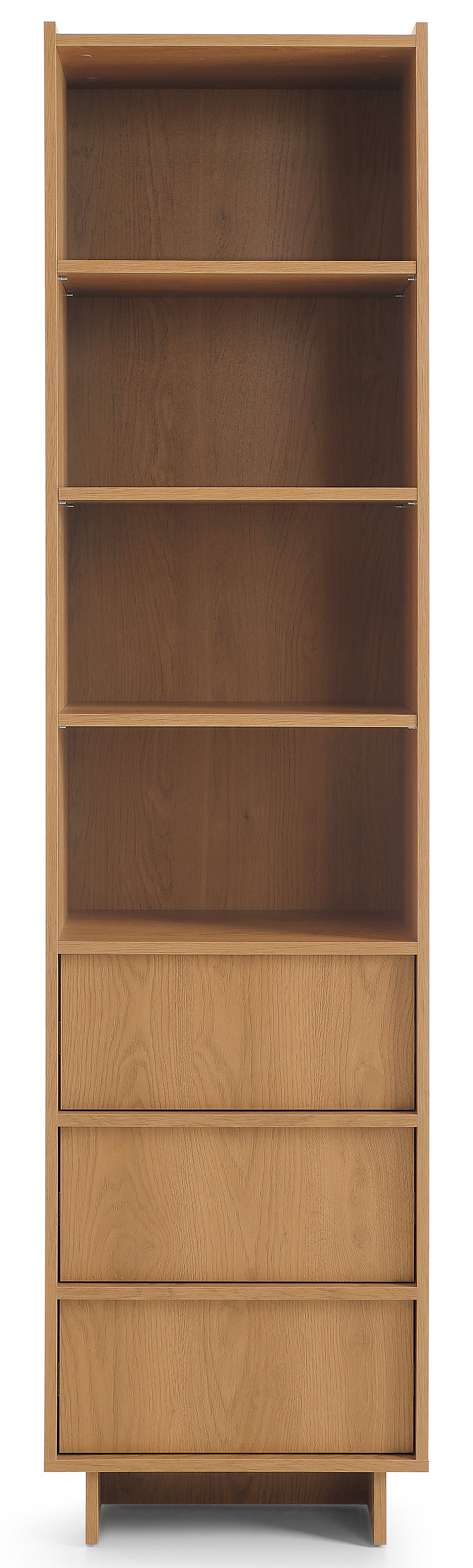 selsey-yasumi-regal-mit-3-schubladen-und-regalen-50-cm-karamelleiche image 5