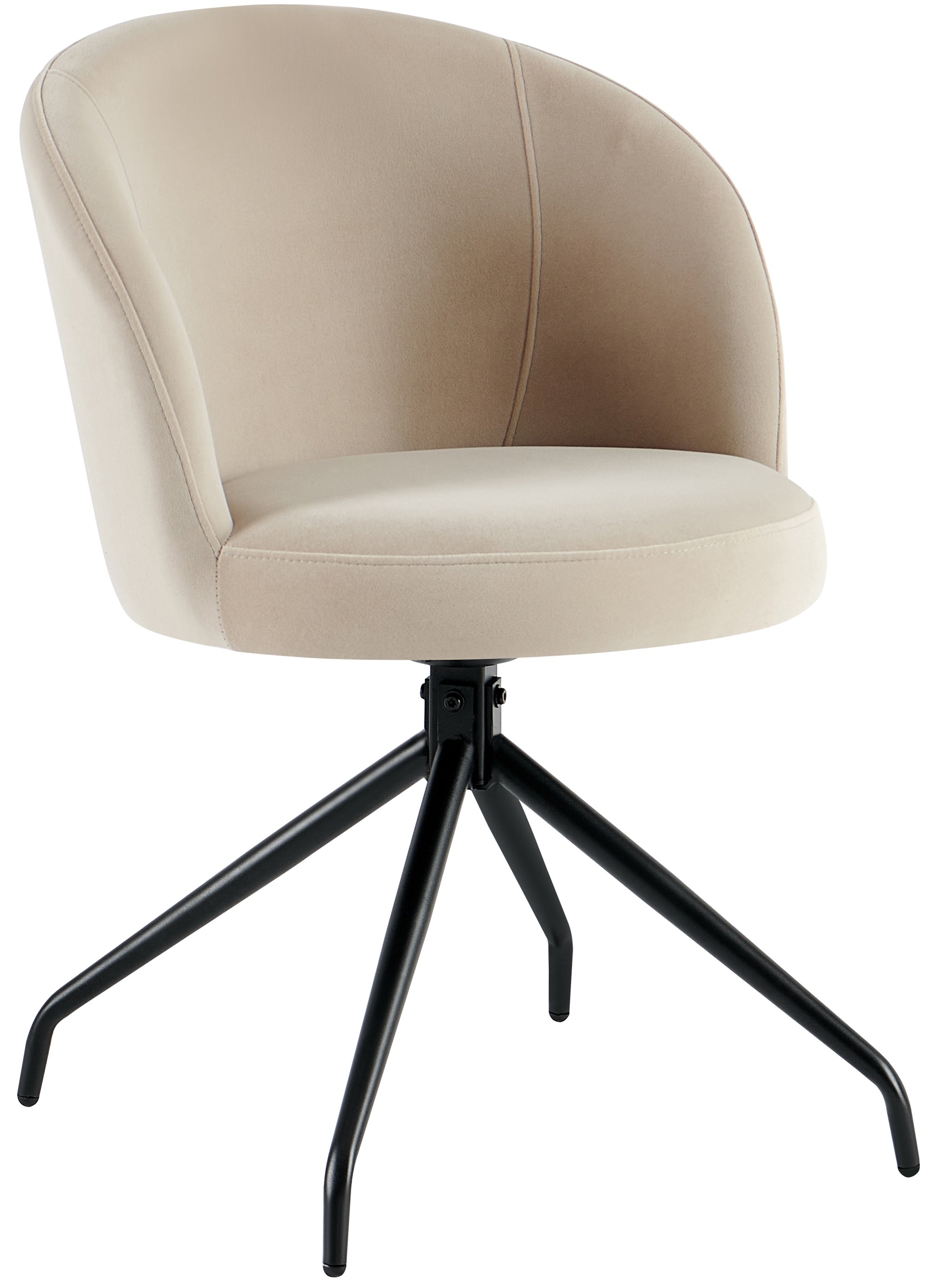 selsey-virella-drehstuhl-esszimmerstuhl-beige-samt-drehbar image 2