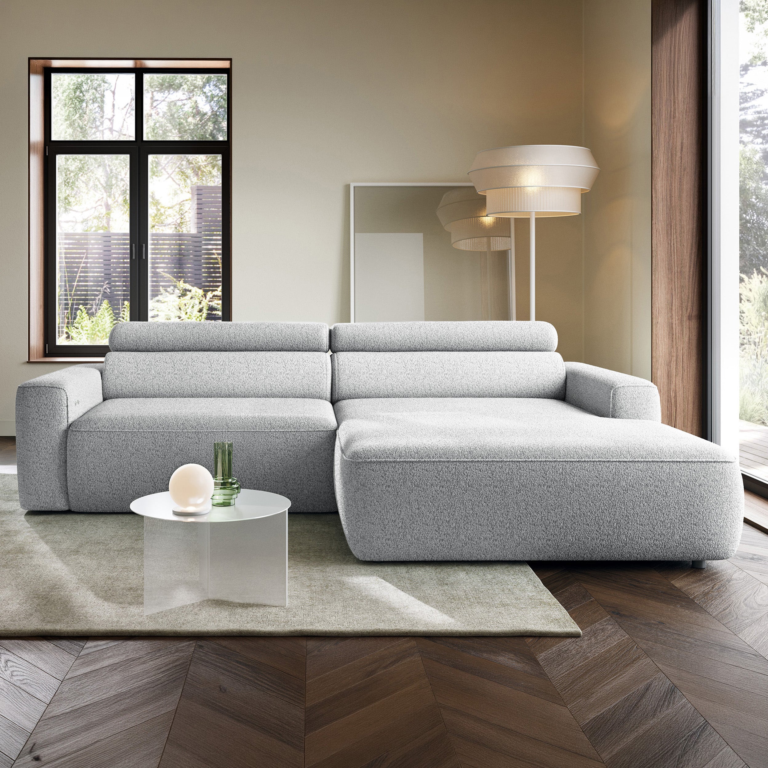 selsey-fando-ecksofa-mit-elektrischem-auszug-l-form-rechtsseitig-hellgraues-gefl image 2