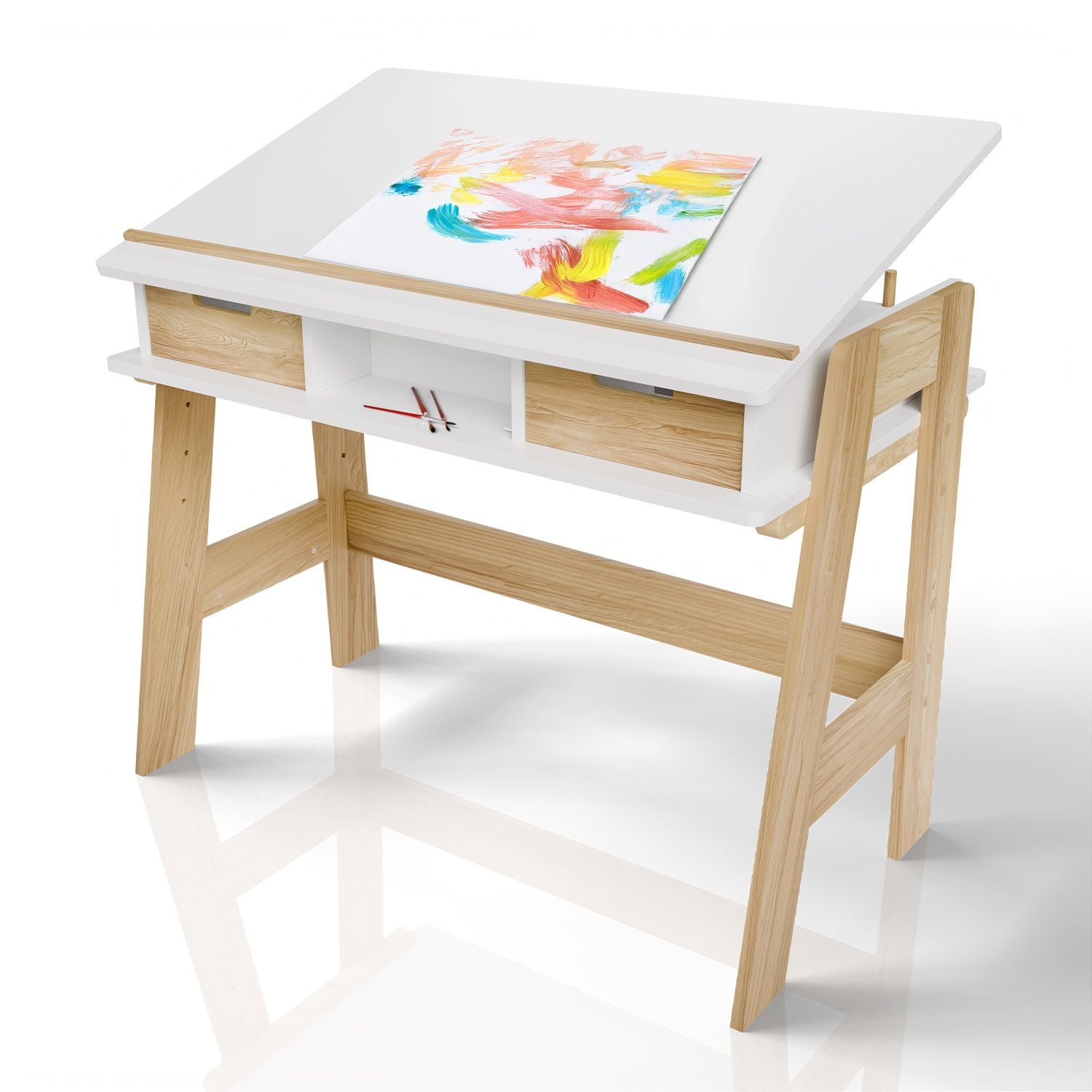 juskys-kinder-schreibtisch-fietje-h-henverstellbar-wei image 8