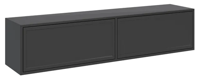 selsey-velveto-h-ngender-tv-schrank-140-cm-mit-zwei-klappen-schwarz image 1