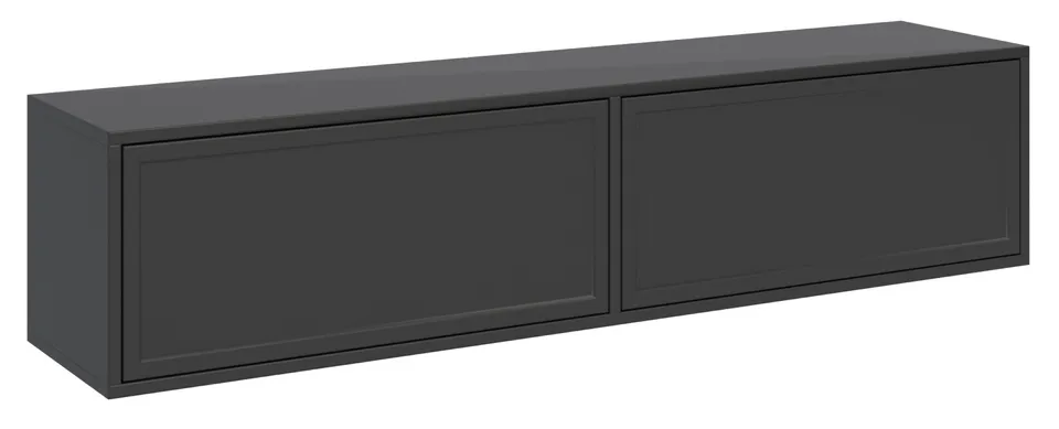 selsey-velveto-h-ngender-tv-schrank-140-cm-mit-zwei-klappen-schwarz image 1