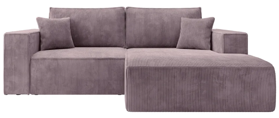 selsey-ecksofa-farese-mini-l-rechts-mit-schlaffunktion-fliederfarbener-cord image 1