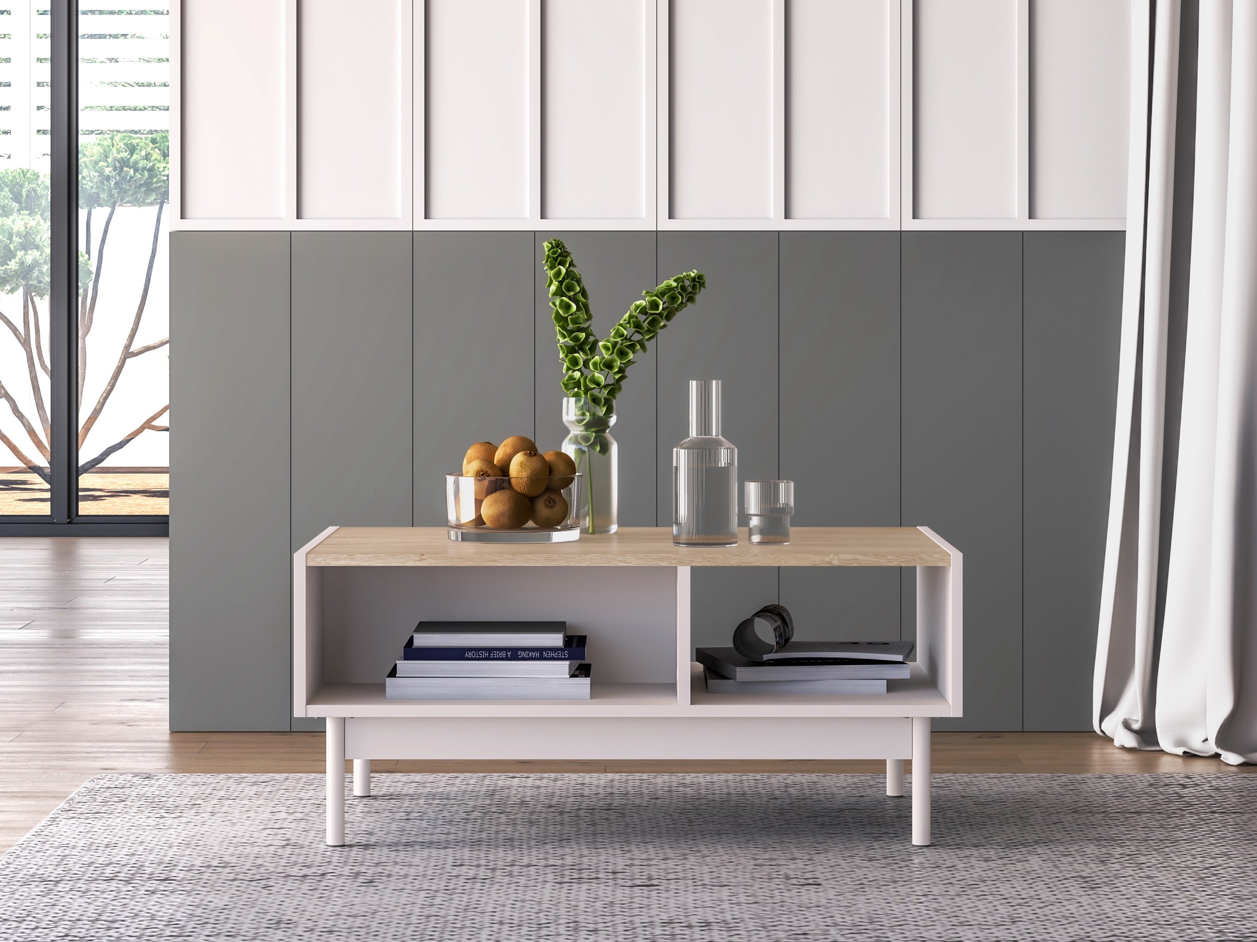 selsey-dunea-couchtisch-mit-f-chern-90x60-cm-kaschmir-eiche image 2
